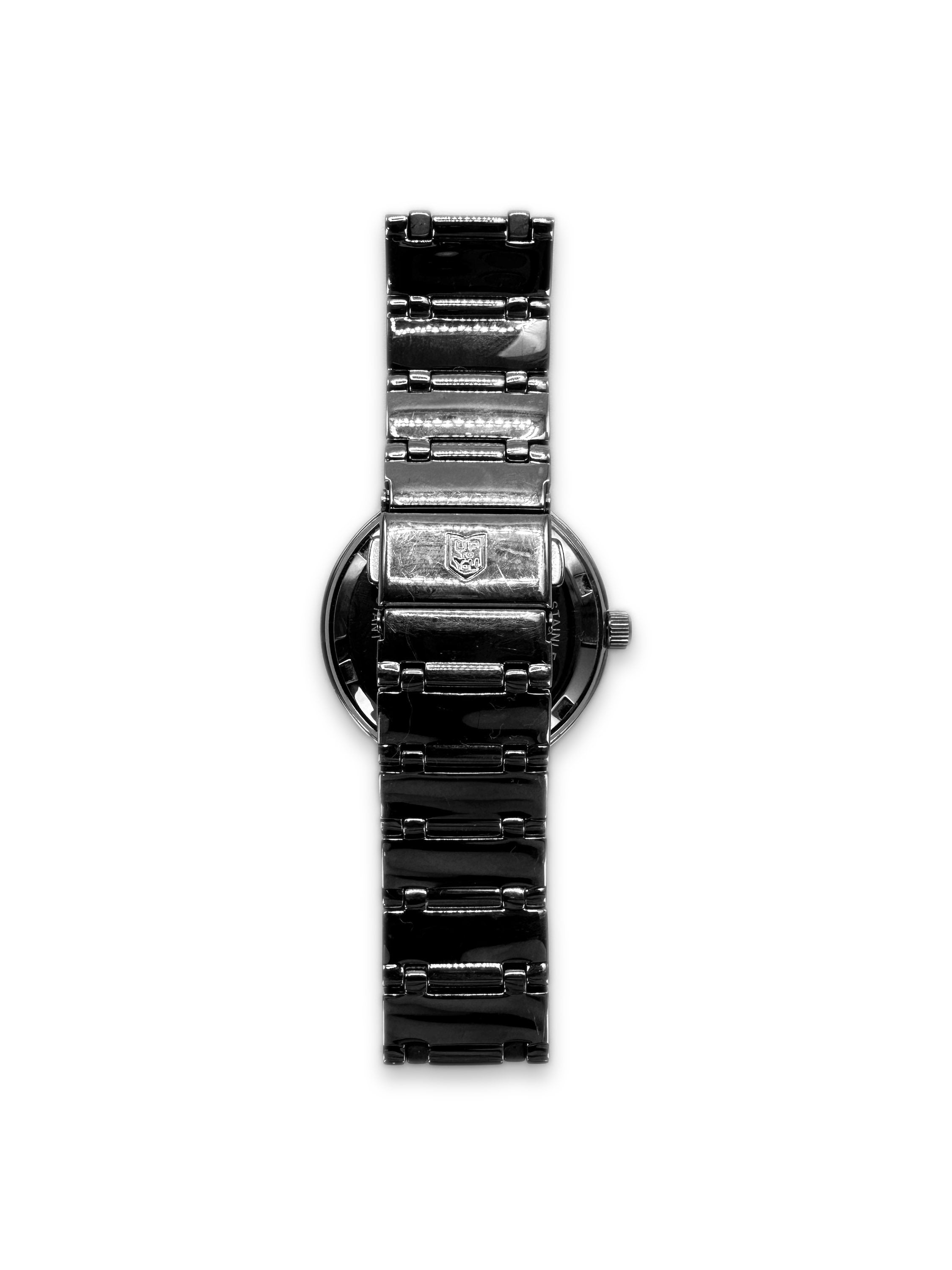 00s Kansai Yamamoto ‘Up To You’ Black Bezel Silver Watch