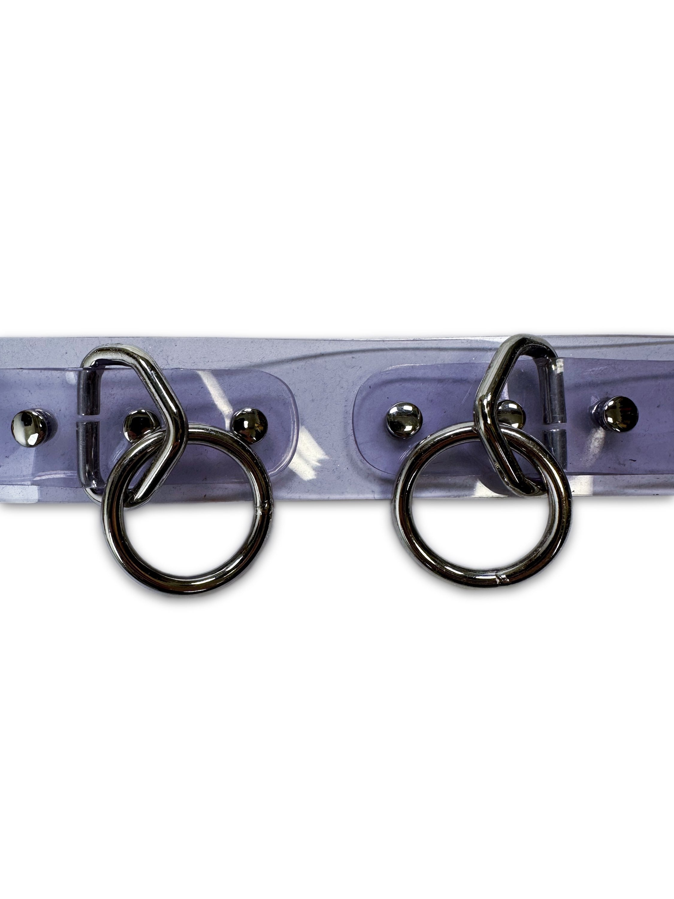 Helmut Lang Violet Translucent Silver Ring Belt