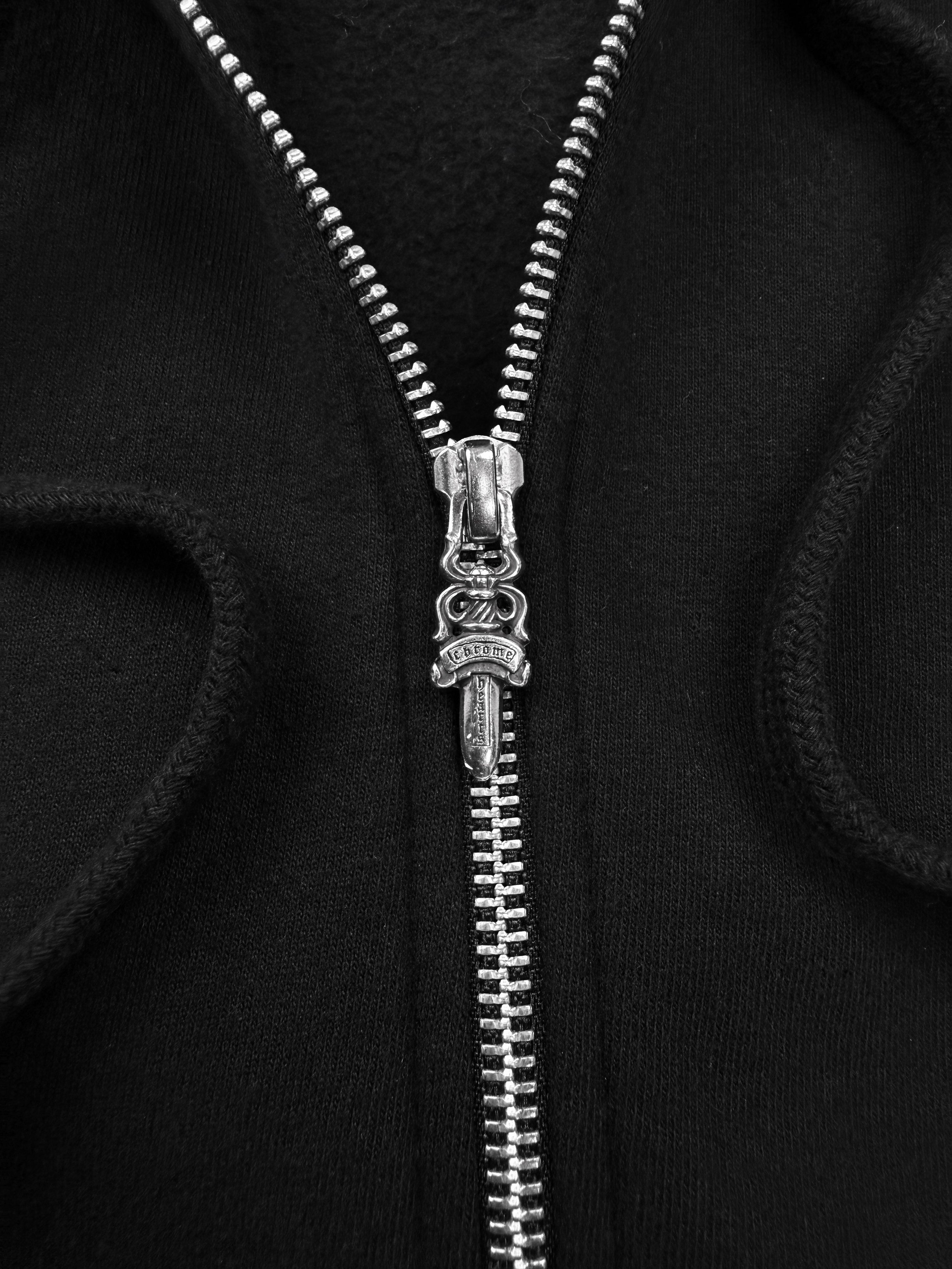 Chrome Hearts x Deadly Doll Dagger Zip Black Graphic Hoodie