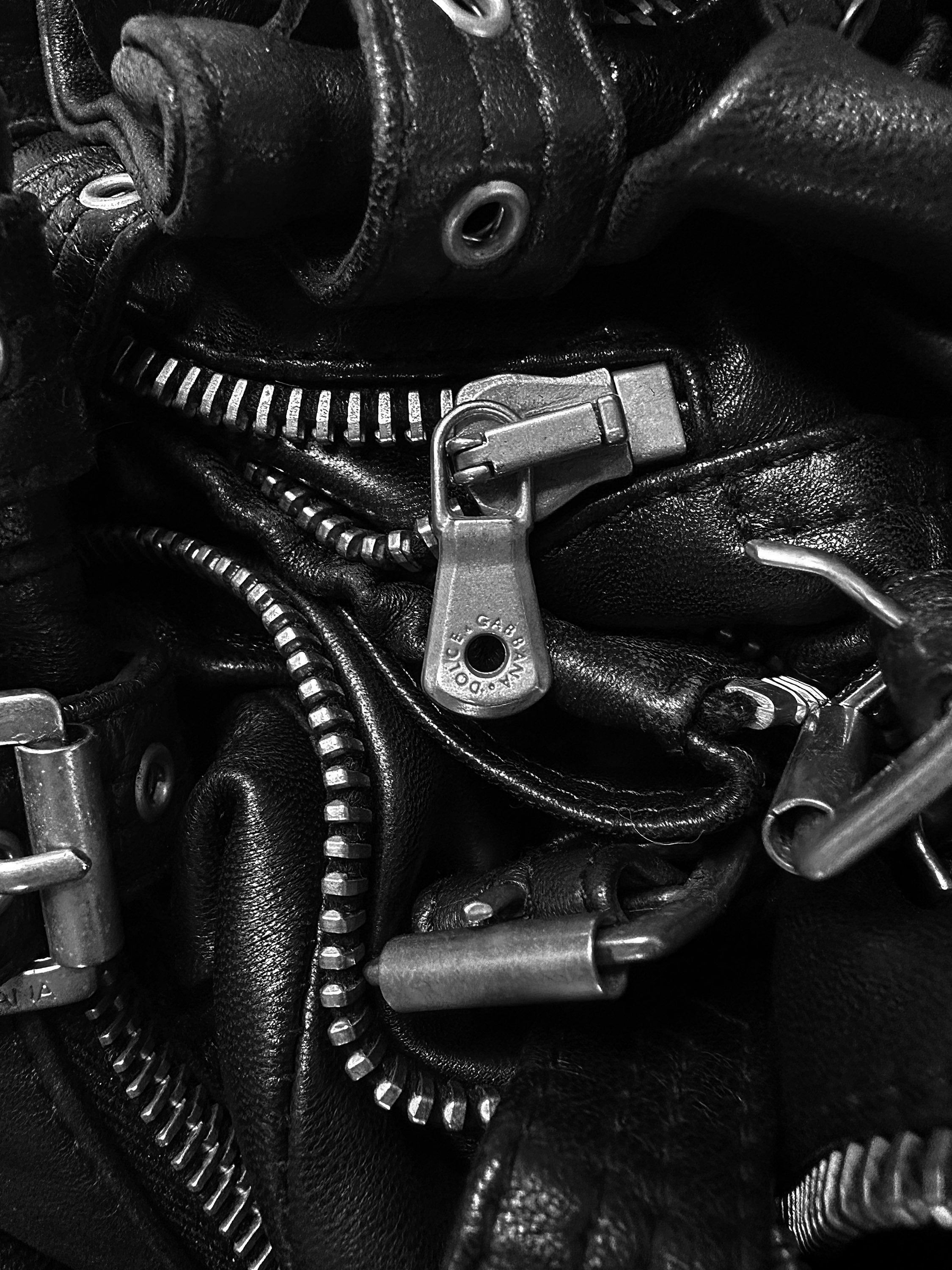 AW03 Dolce & Gabbana ‘Bondage’ Sheepskin Belted Biker Pants