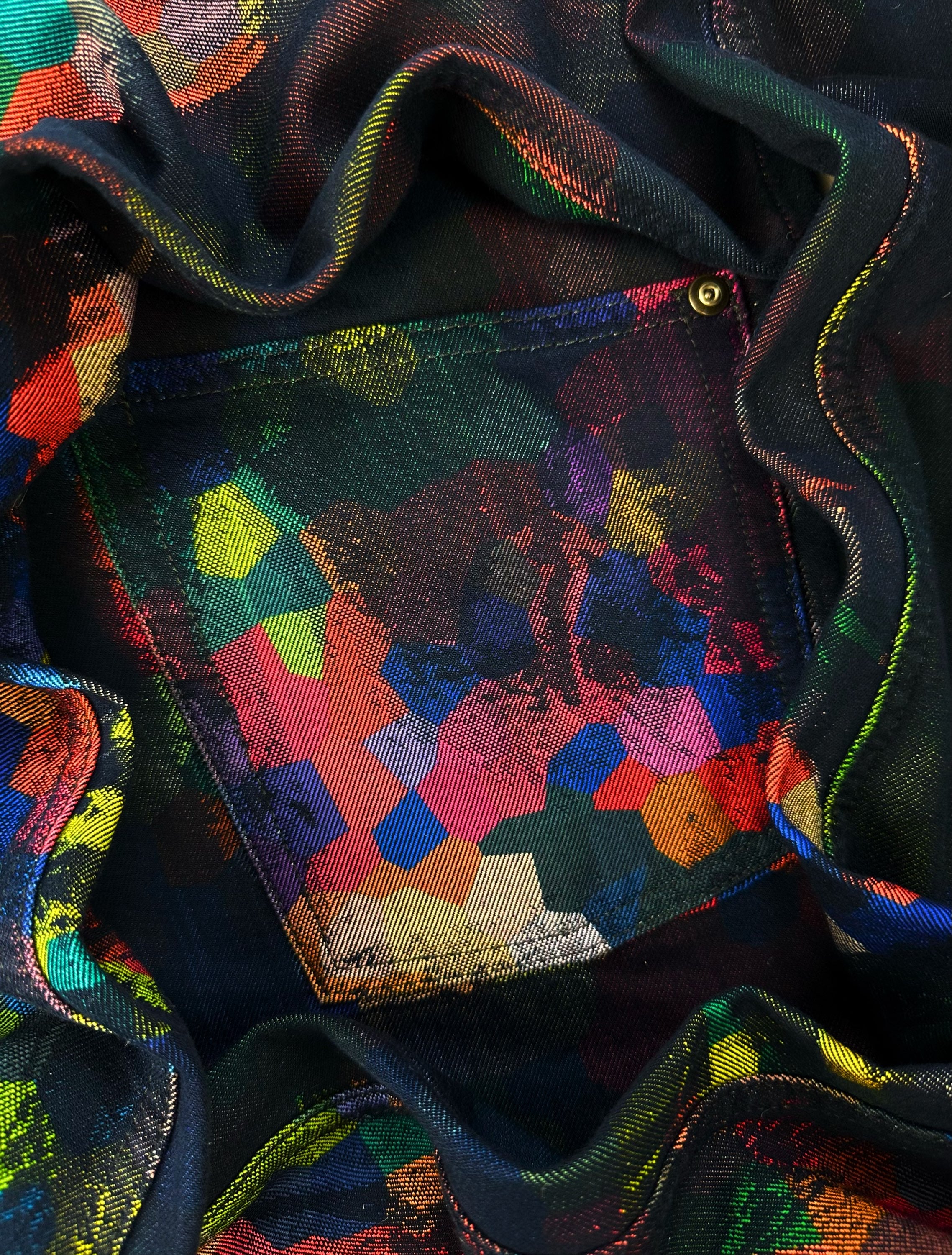 AW14 Issey Miyake ‘Kaleidoscope’ Multi-Coloured Denim