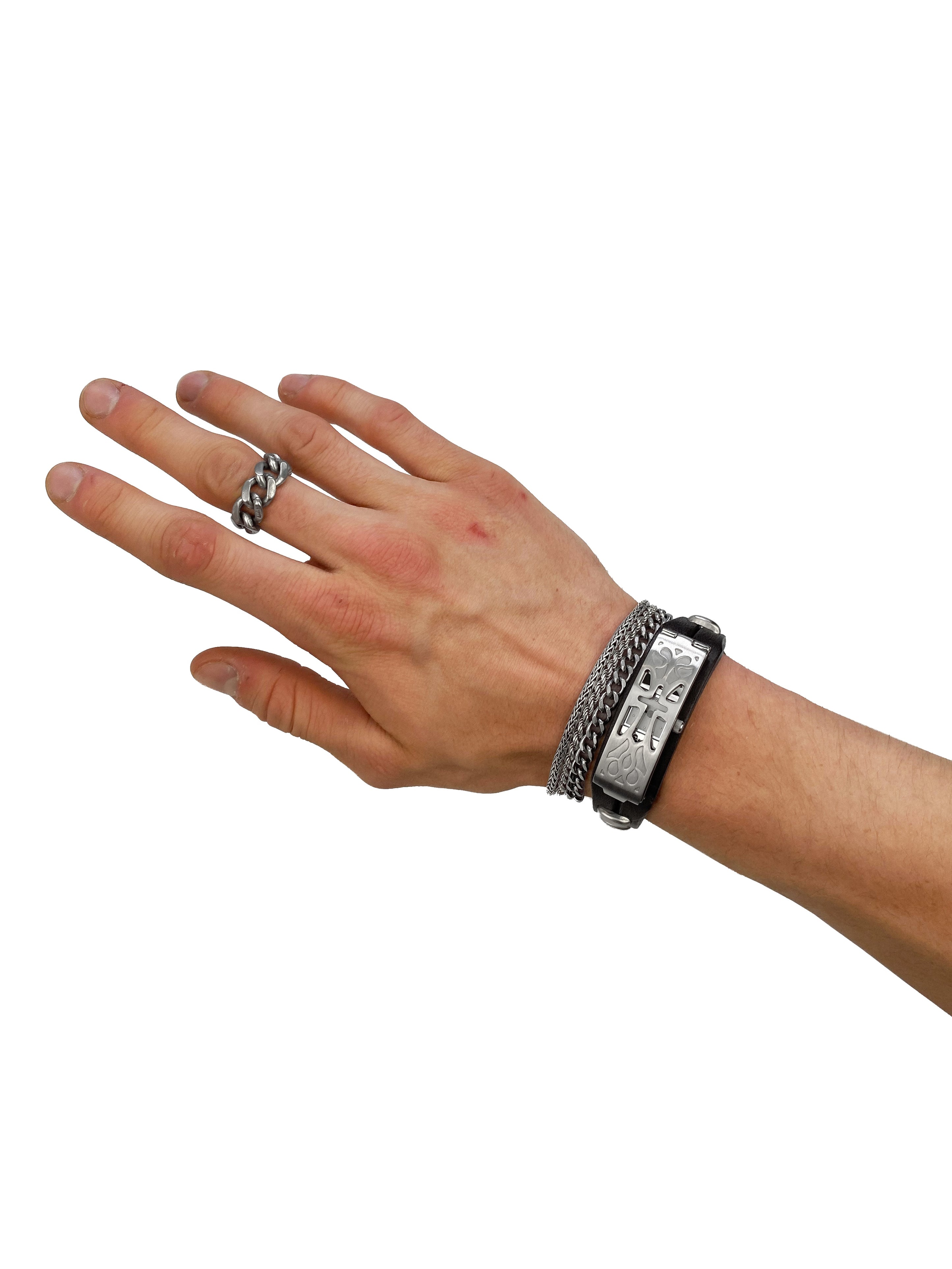 Jean Paul Gaultier Trompe L’oeil Hinged Leather Watch