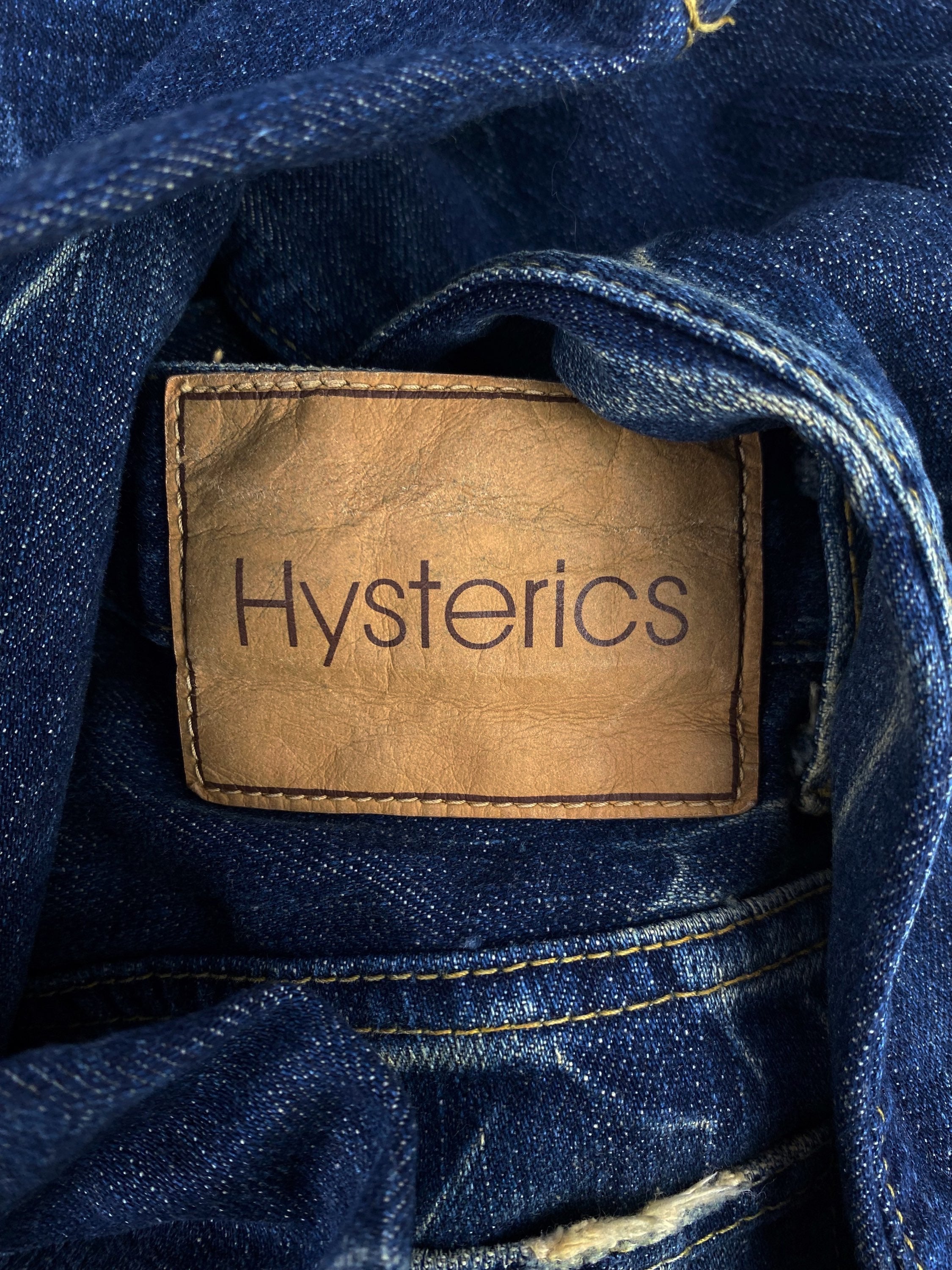 00s Hysteric Glamour Indigo Wash Studded Whisker Denim