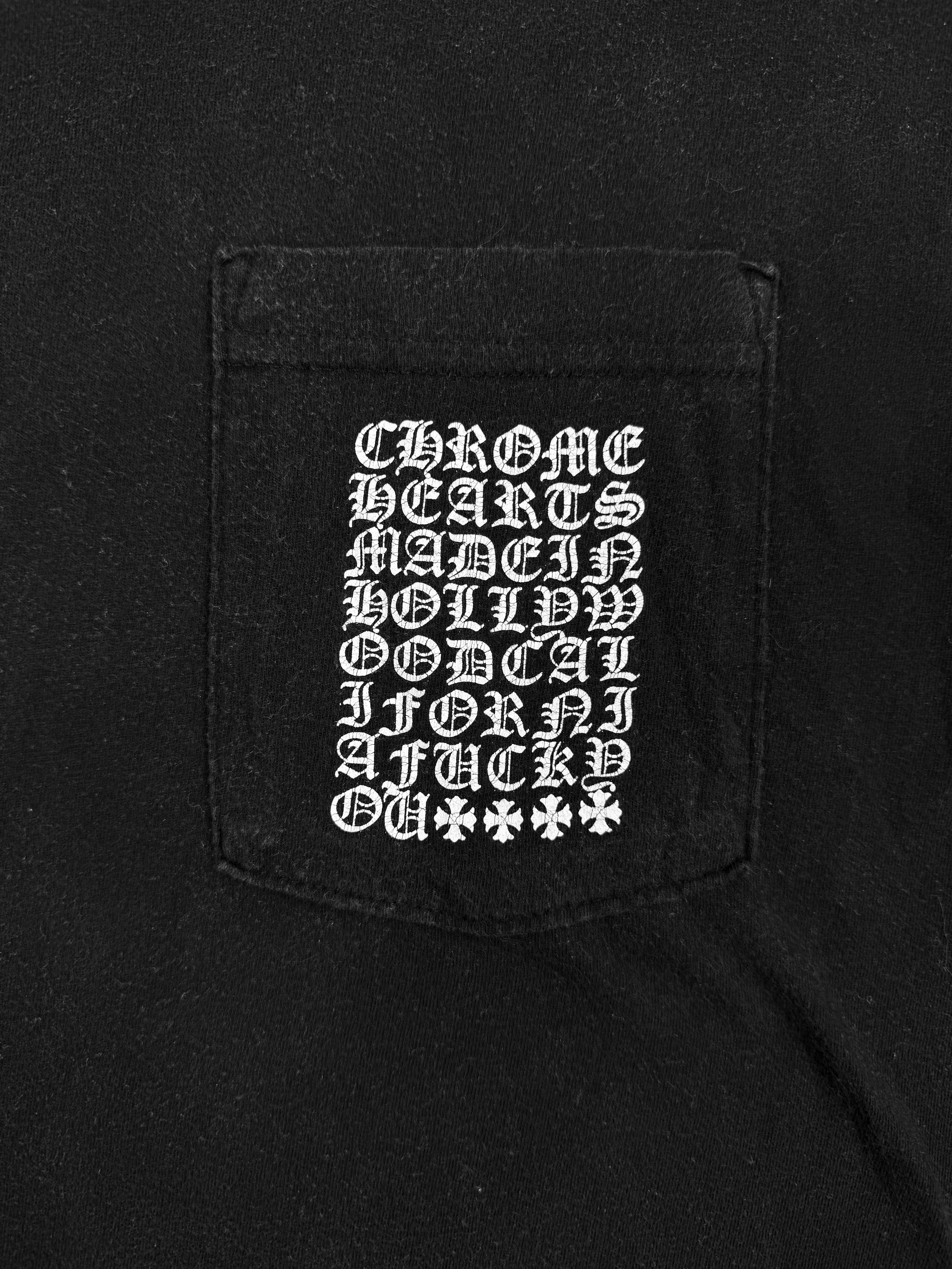 Chrome Hearts Multi Logo Black Sleeveless Cut Off Tank Top
