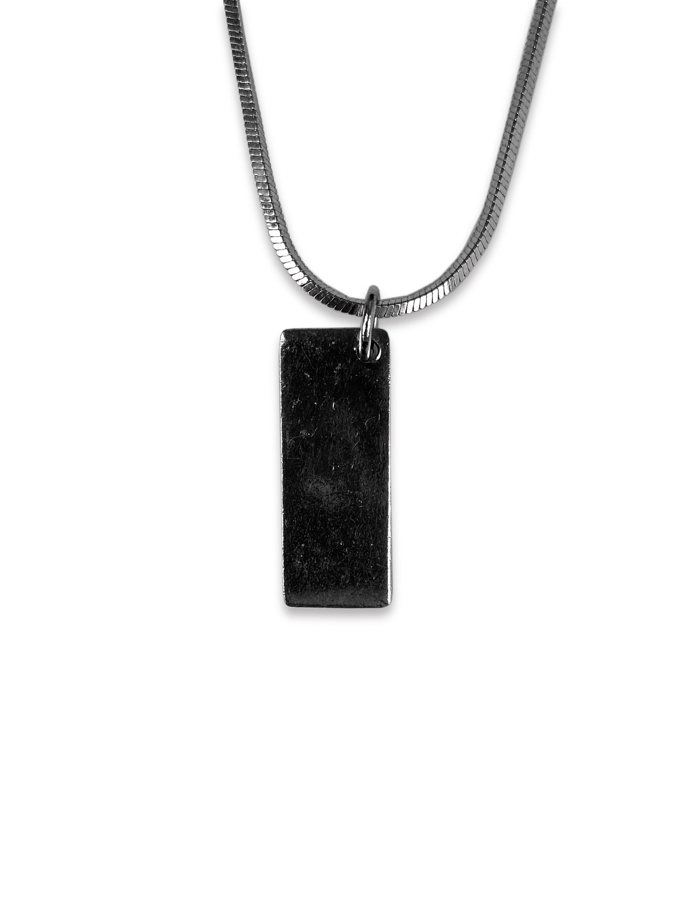 00s Dior ‘2’ Black Trotter Monogram Pendant Necklace