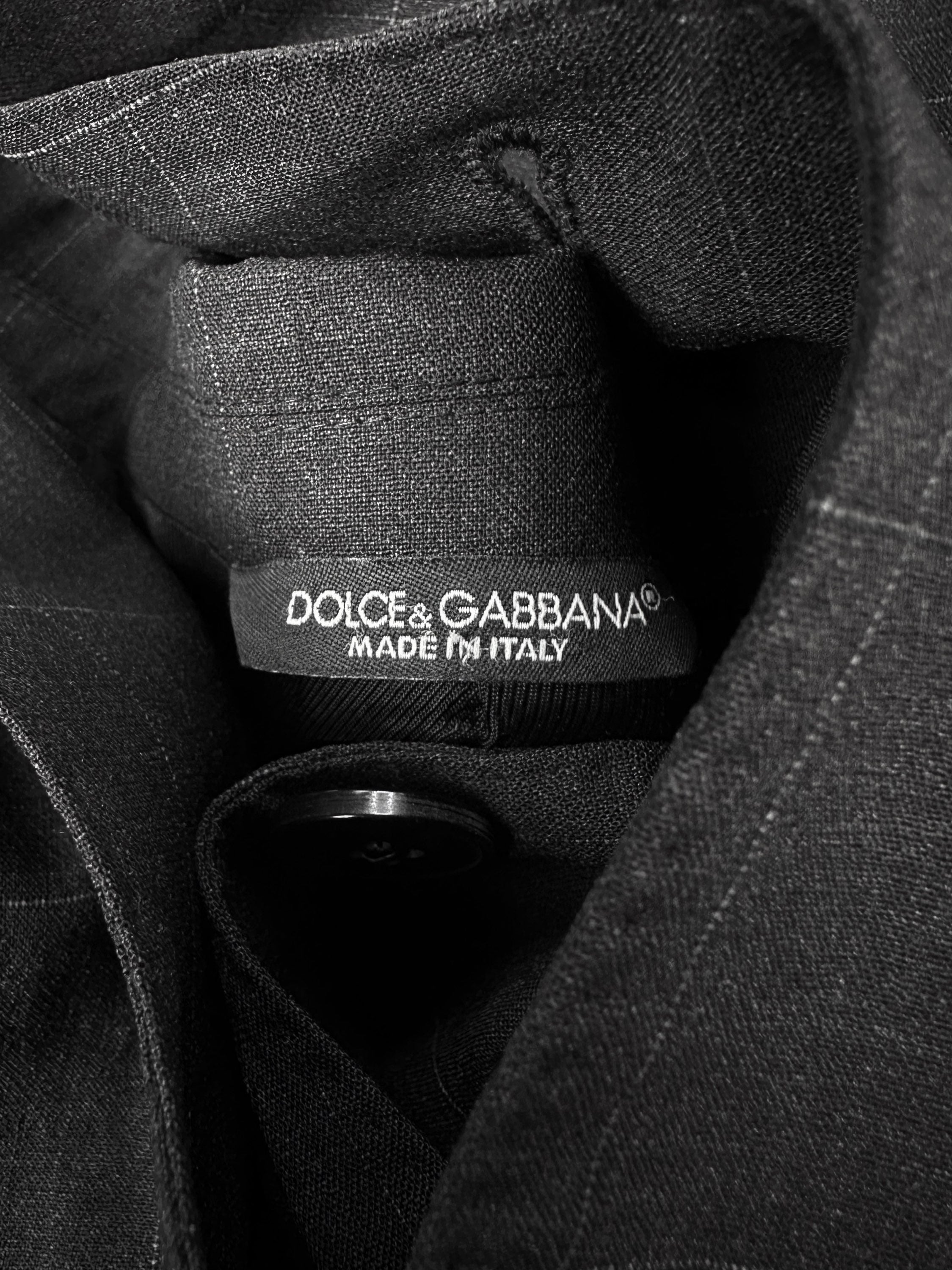 Dolce & Gabbana Grey Checkered Blazer Jacket