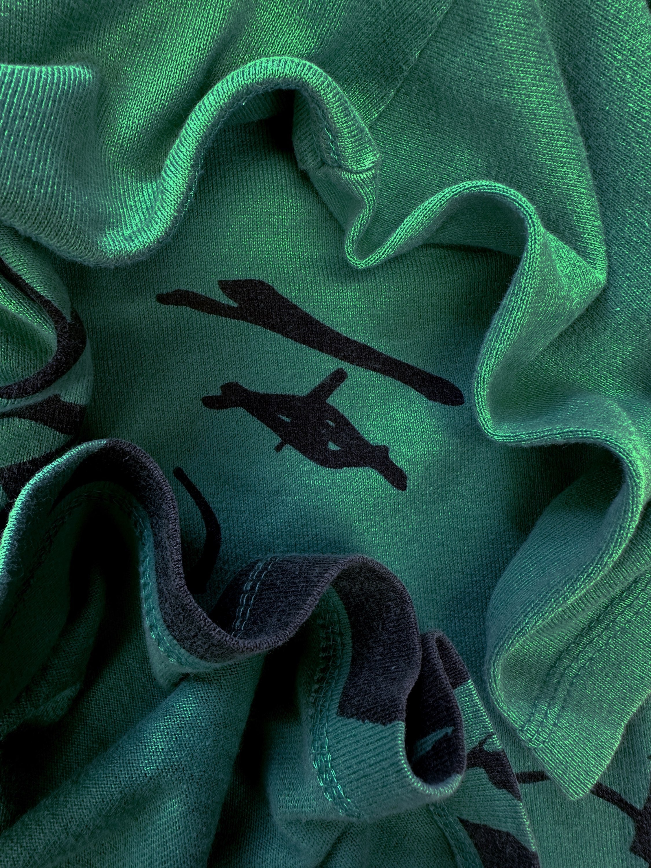 SS02 Undercover ‘Face’ Stencil Graphic Teal Heavy Weight T-Shirt