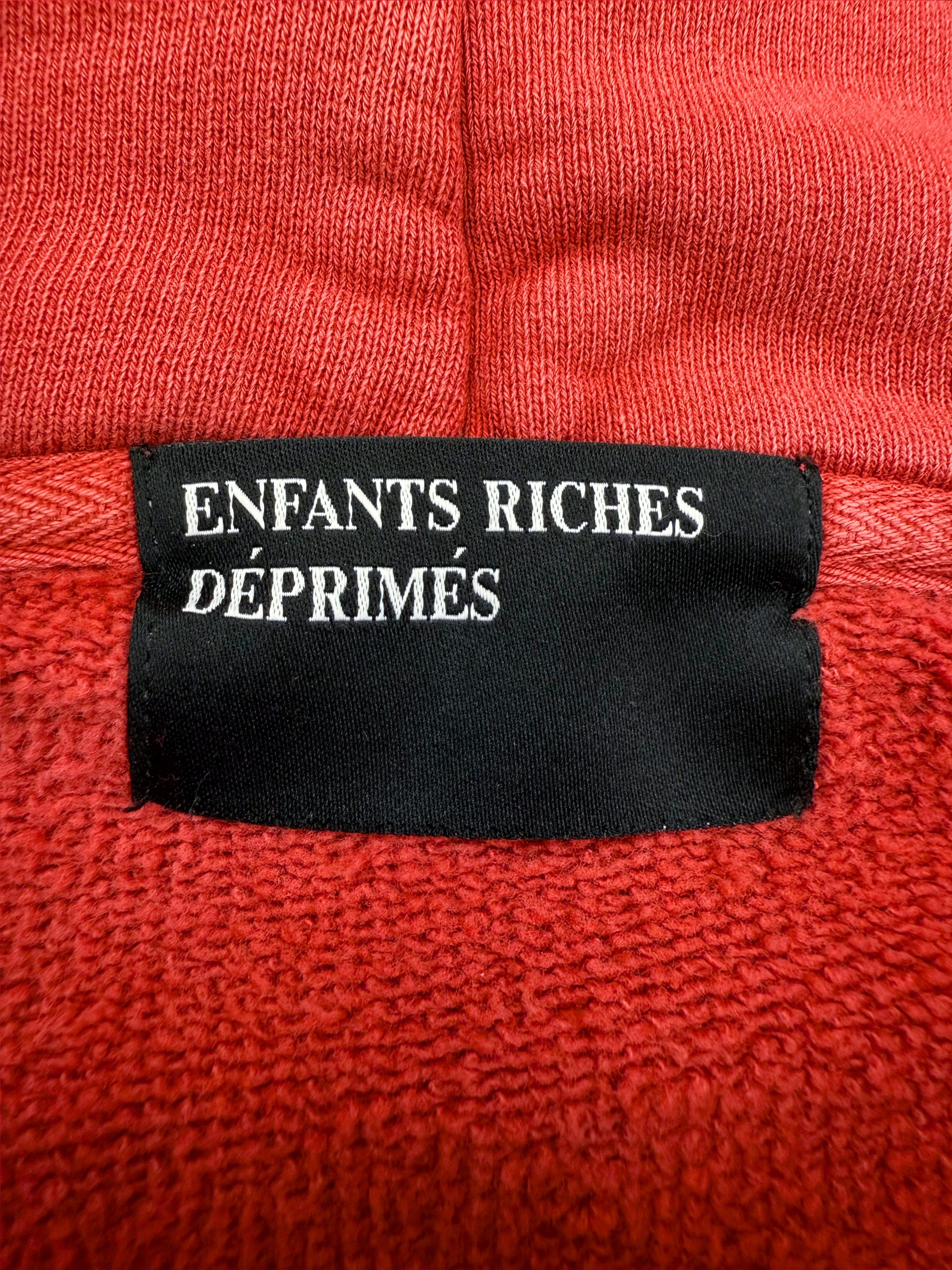 Enfants Riches Deprimes Sun Faded Chest Logo Distressed Hoodie