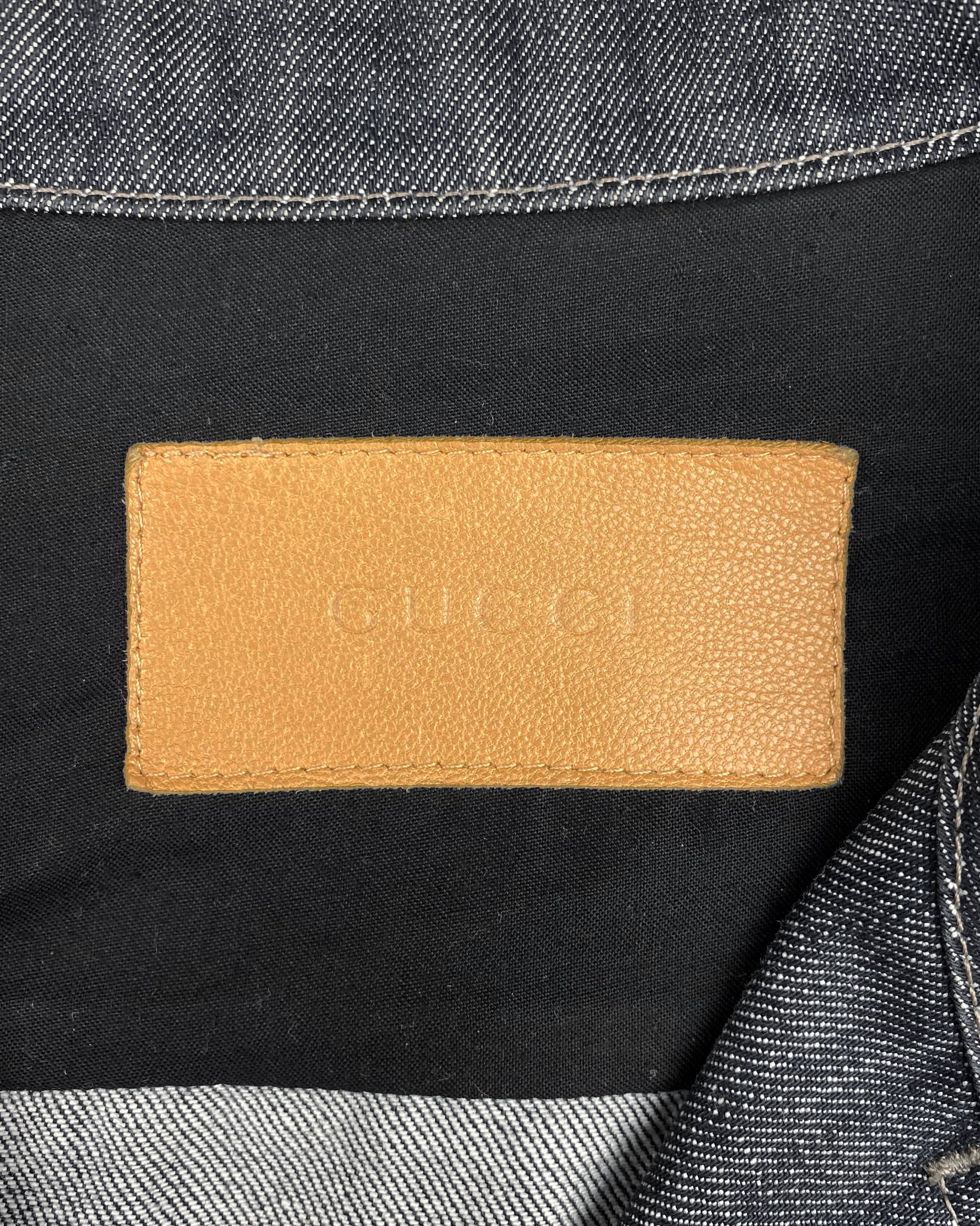 Gucci Coarse Denim Perfecto Biker Jacket
