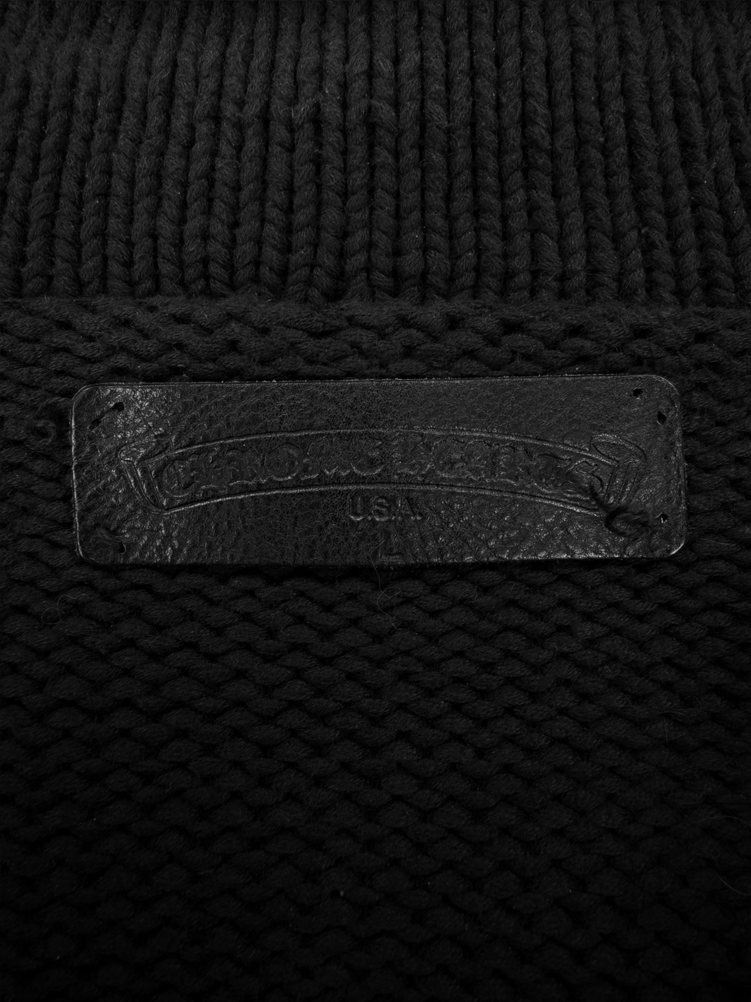 Chrome Hearts ‘Triple Cross Patch’ Dagger Zip Knitted Sweater