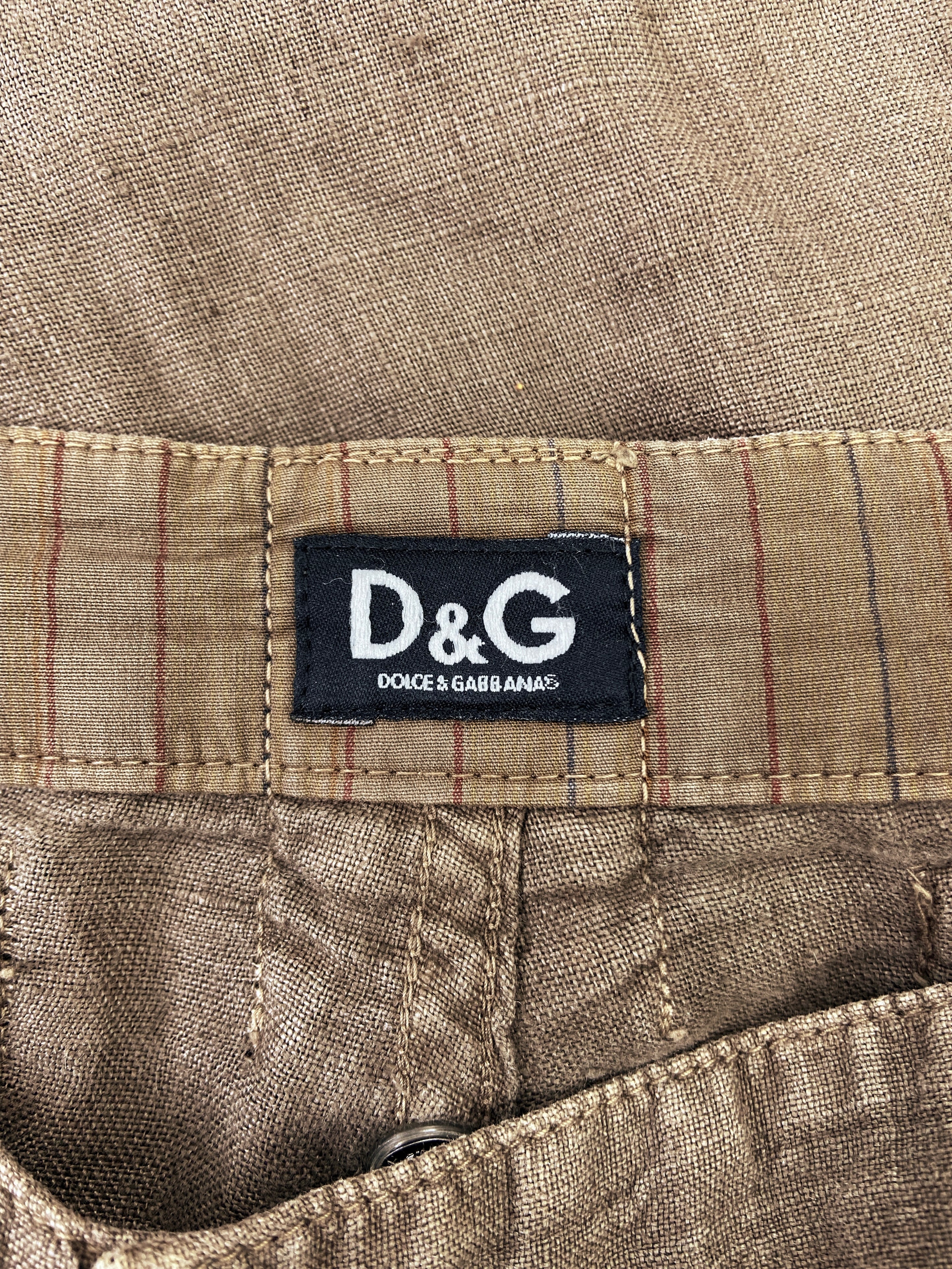 2000’s Dolce & Gabbana Bondage Strap Linen Cargos