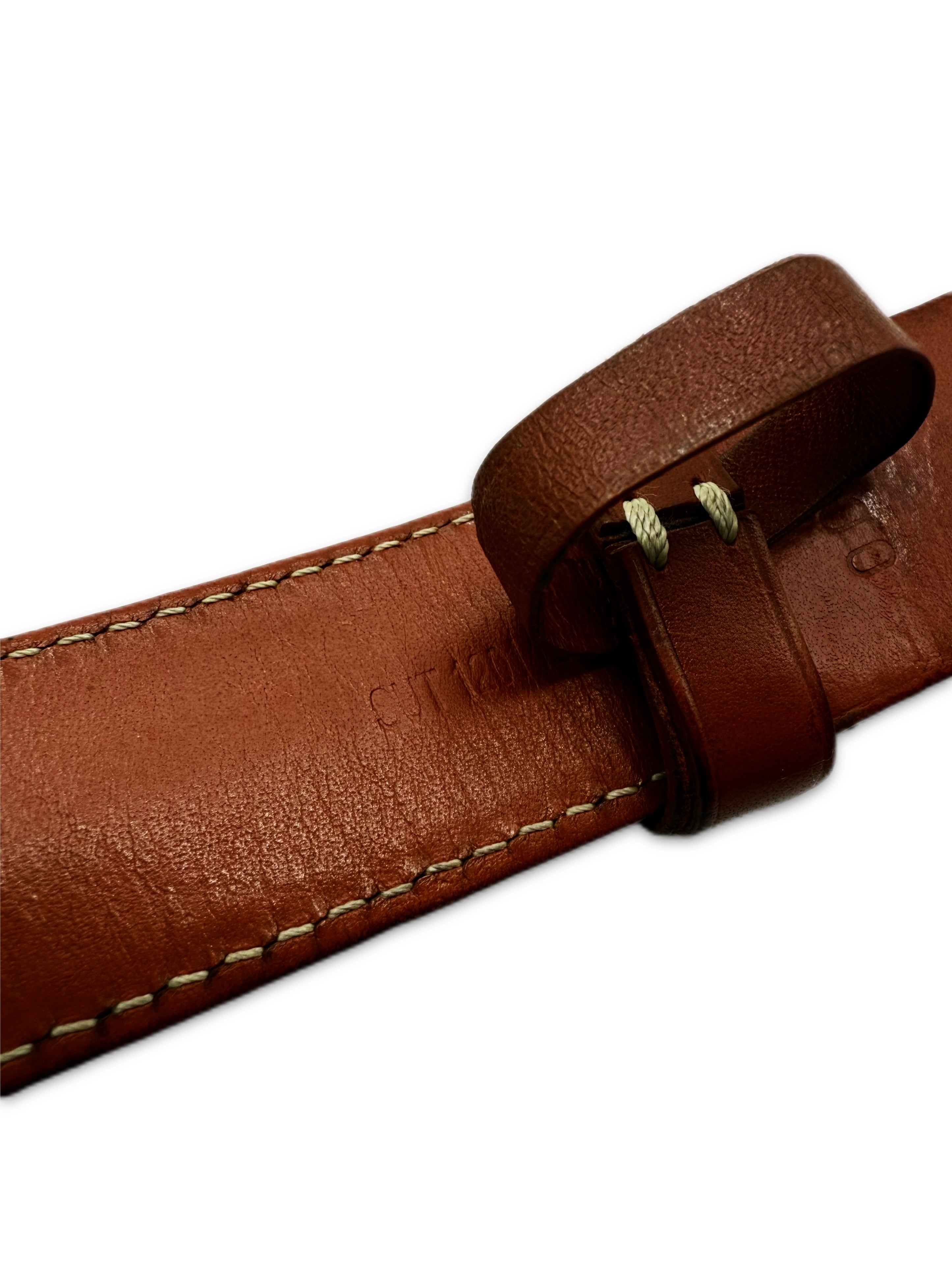 Goyard Brown ‘Goyardine’ Leather Silver Buckle Belt