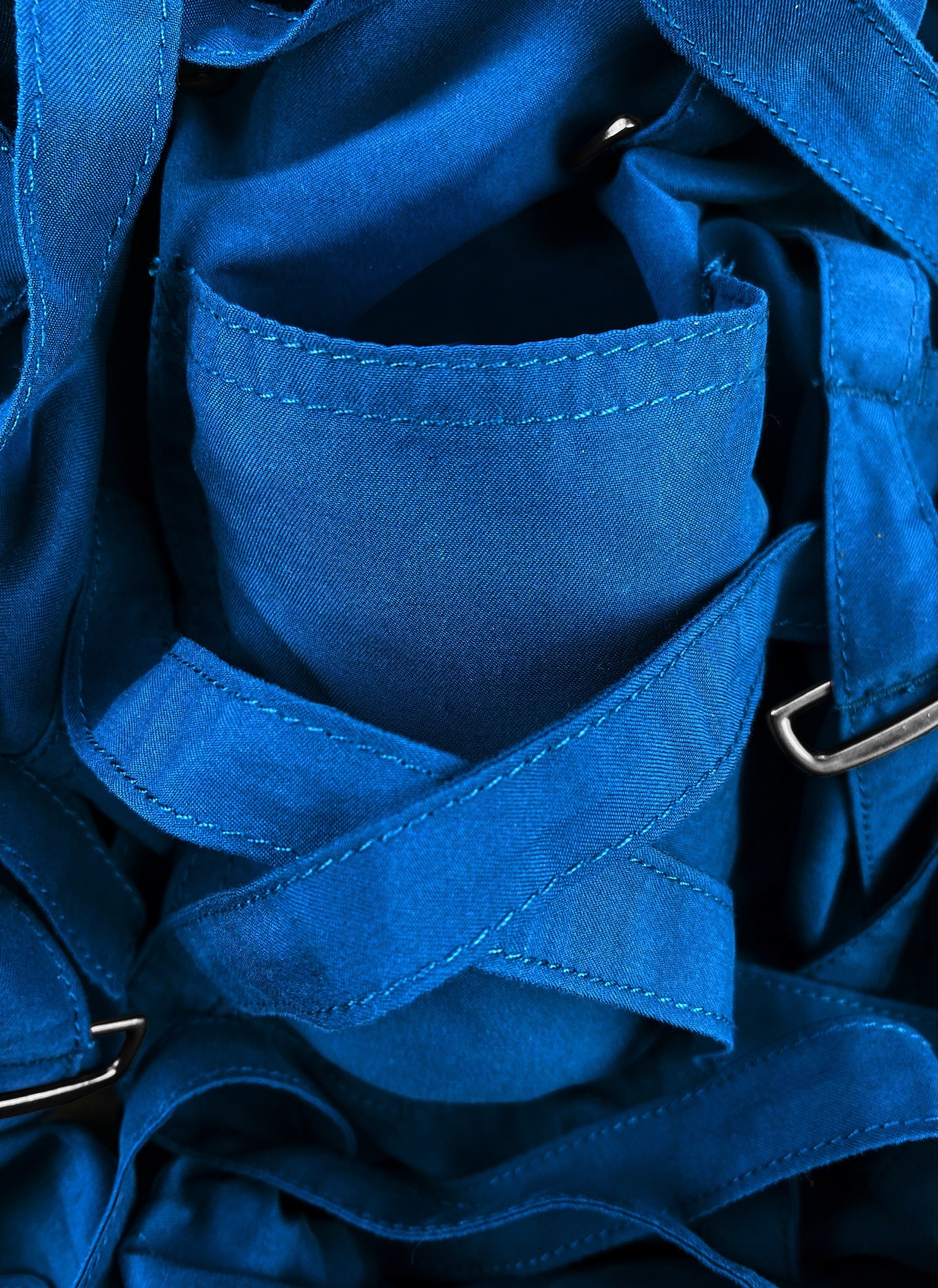 00s Illig ‘Parachute’ Bondage Multi Pocket Sky Blue Cargo Pants