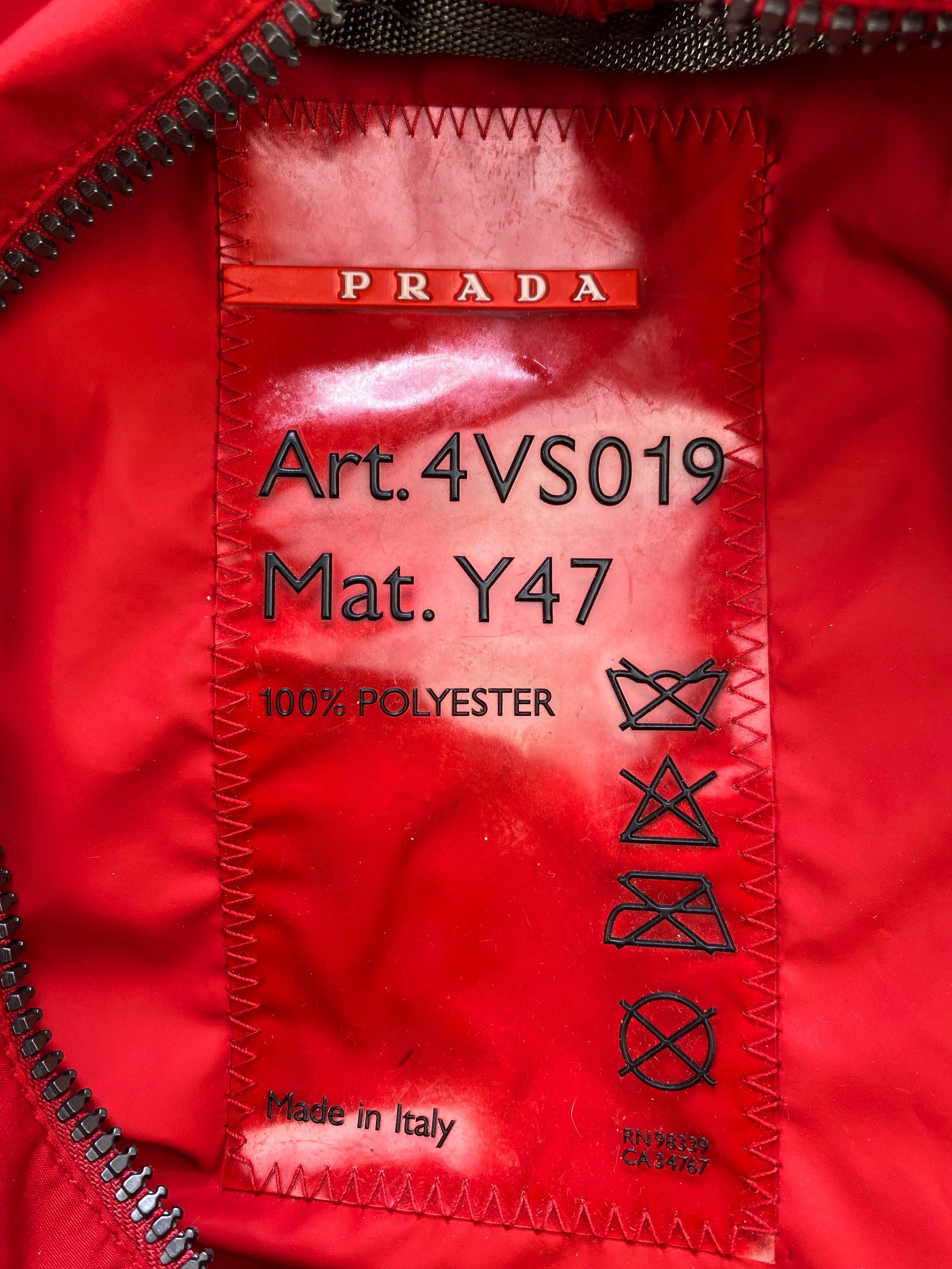 2000’s Prada Sport Cherry Red Nylon Two Tone Mini Duffle Bag