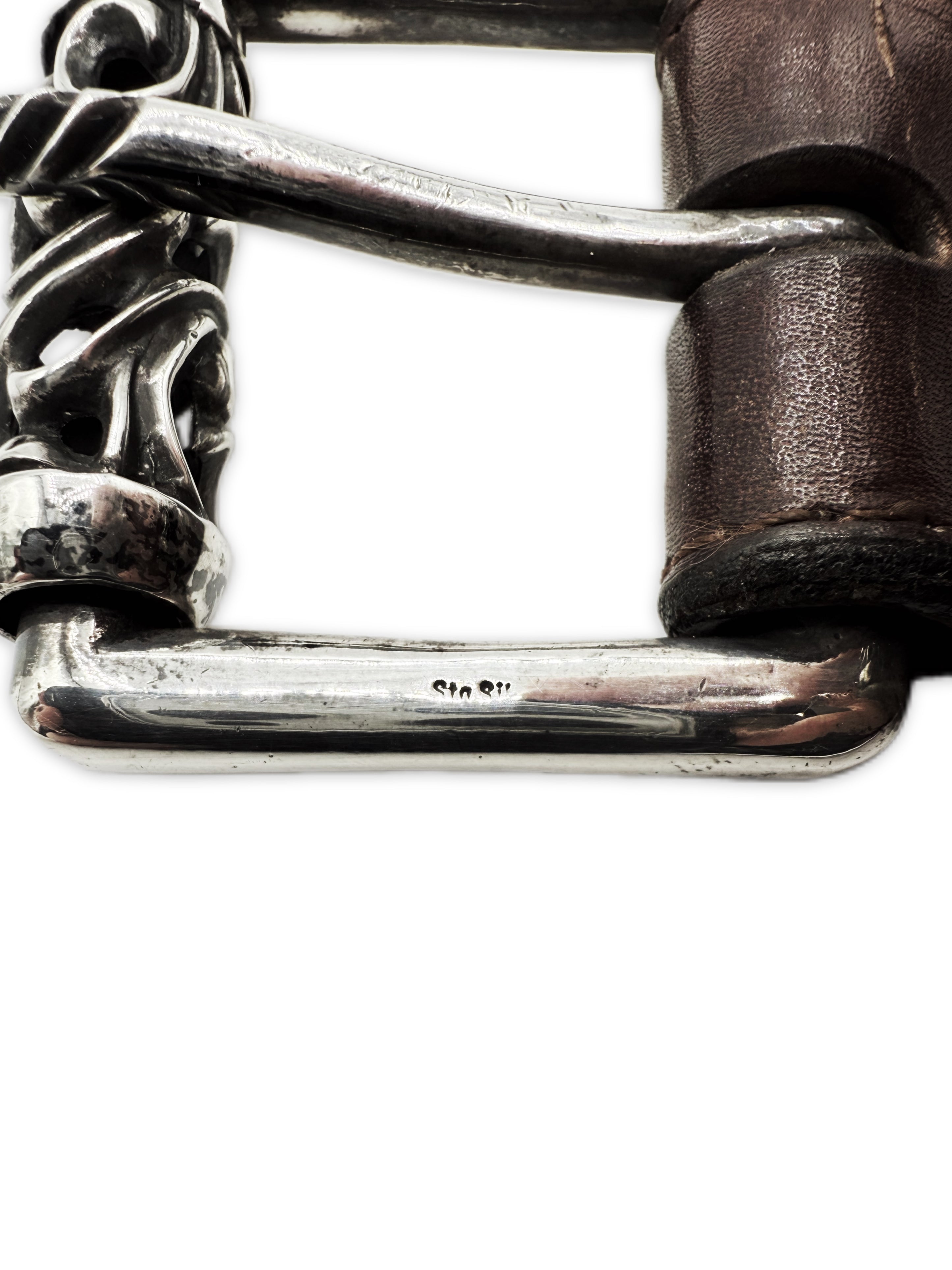 Chrome Hearts Brown Double .925 Silver Roller Belt