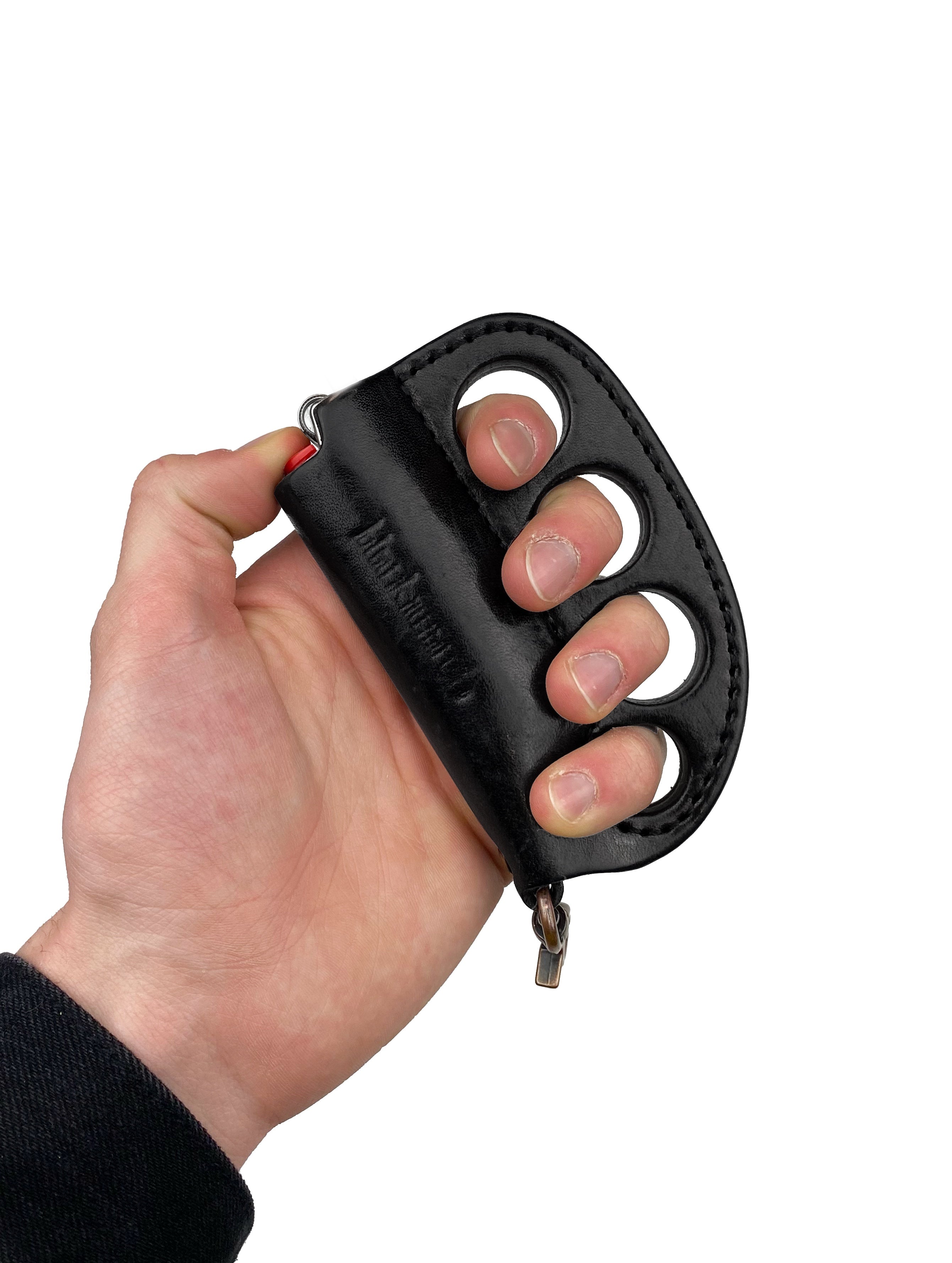 Blackmeans Leather Embossed Lighter Duster Holder