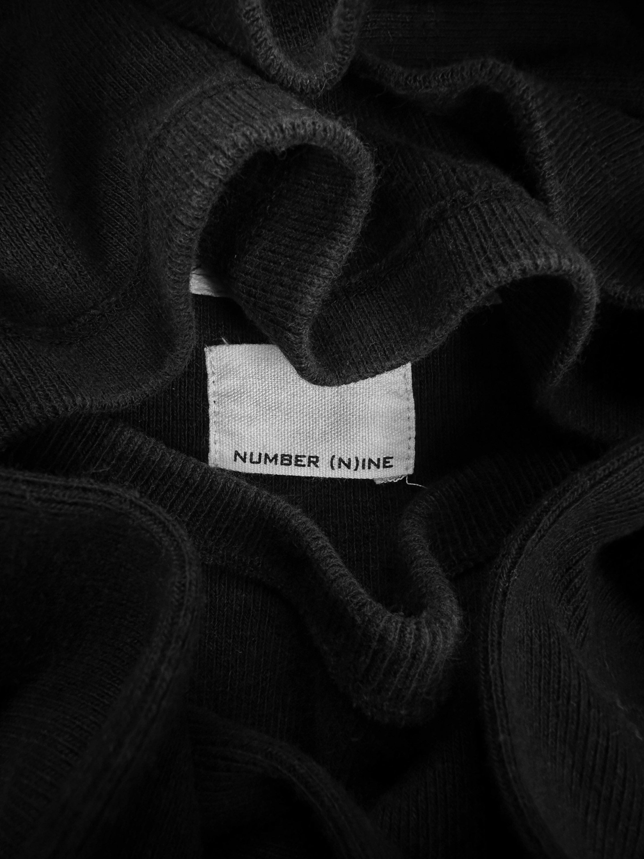 Number (N)ine Black Embroidered Logo Crewneck