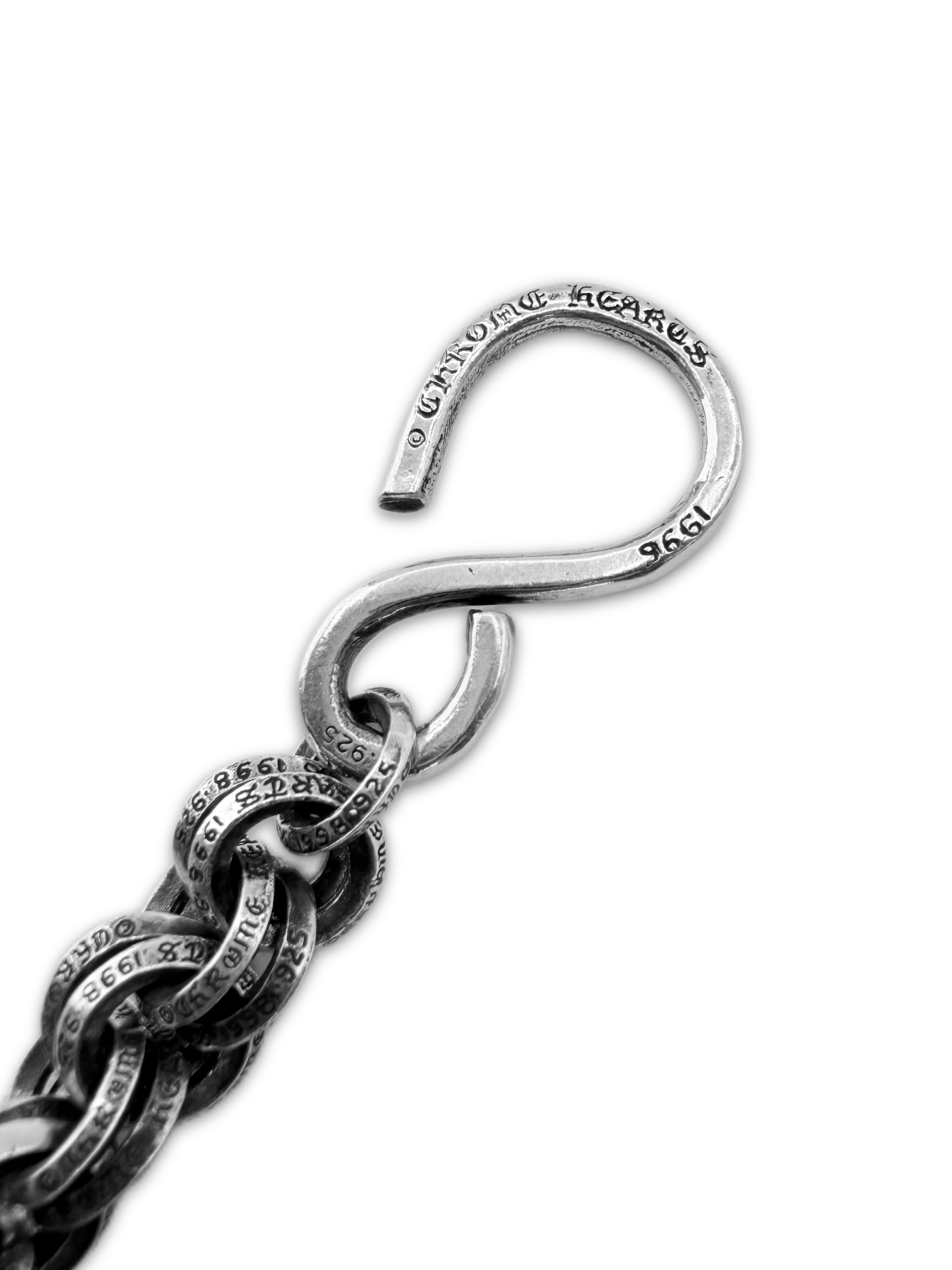 Chrome Hearts Double B Ring 17.5 in Lobster Clasp Wallet Chain