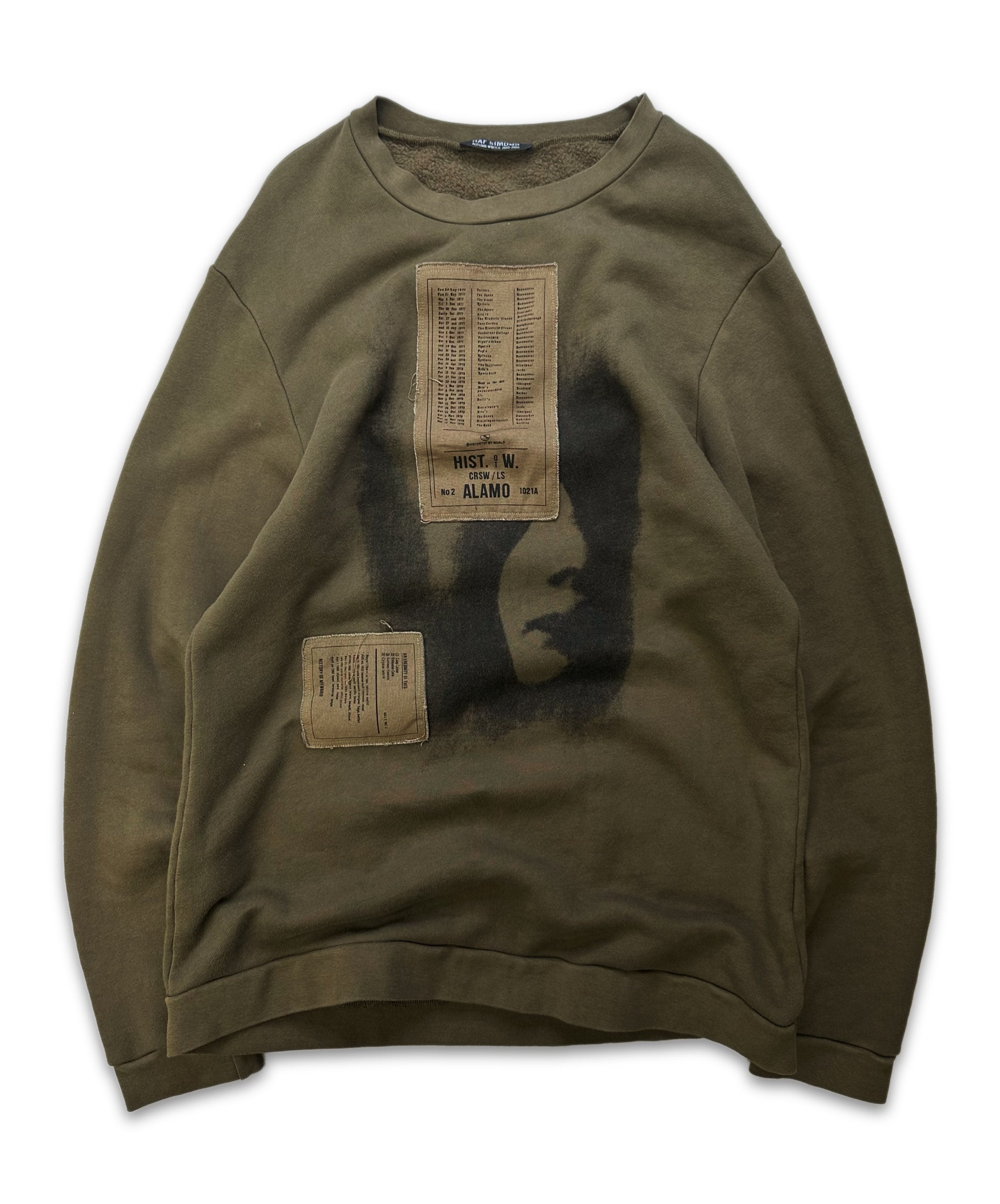 【美品】RAF by RAF SIMONS 2006AWパッチワークニット AW05 RAF SIMONS 'ALAMO' HISTORY OF MY WORLD PATCHWORK CREWNECK