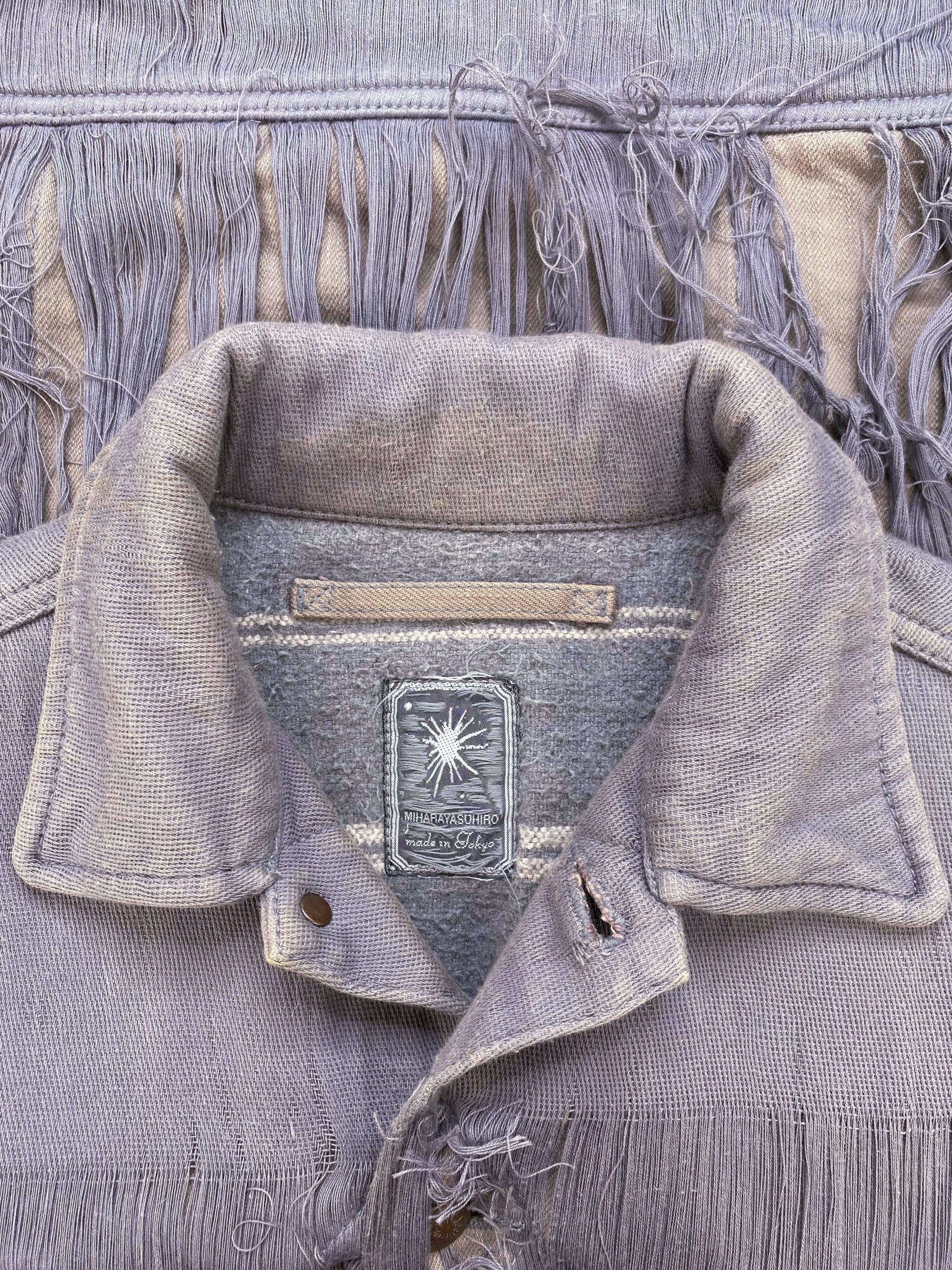 AW07 Mihara Yasuhiro ‘Mummy’ Distressed Lilac Denim Jacket