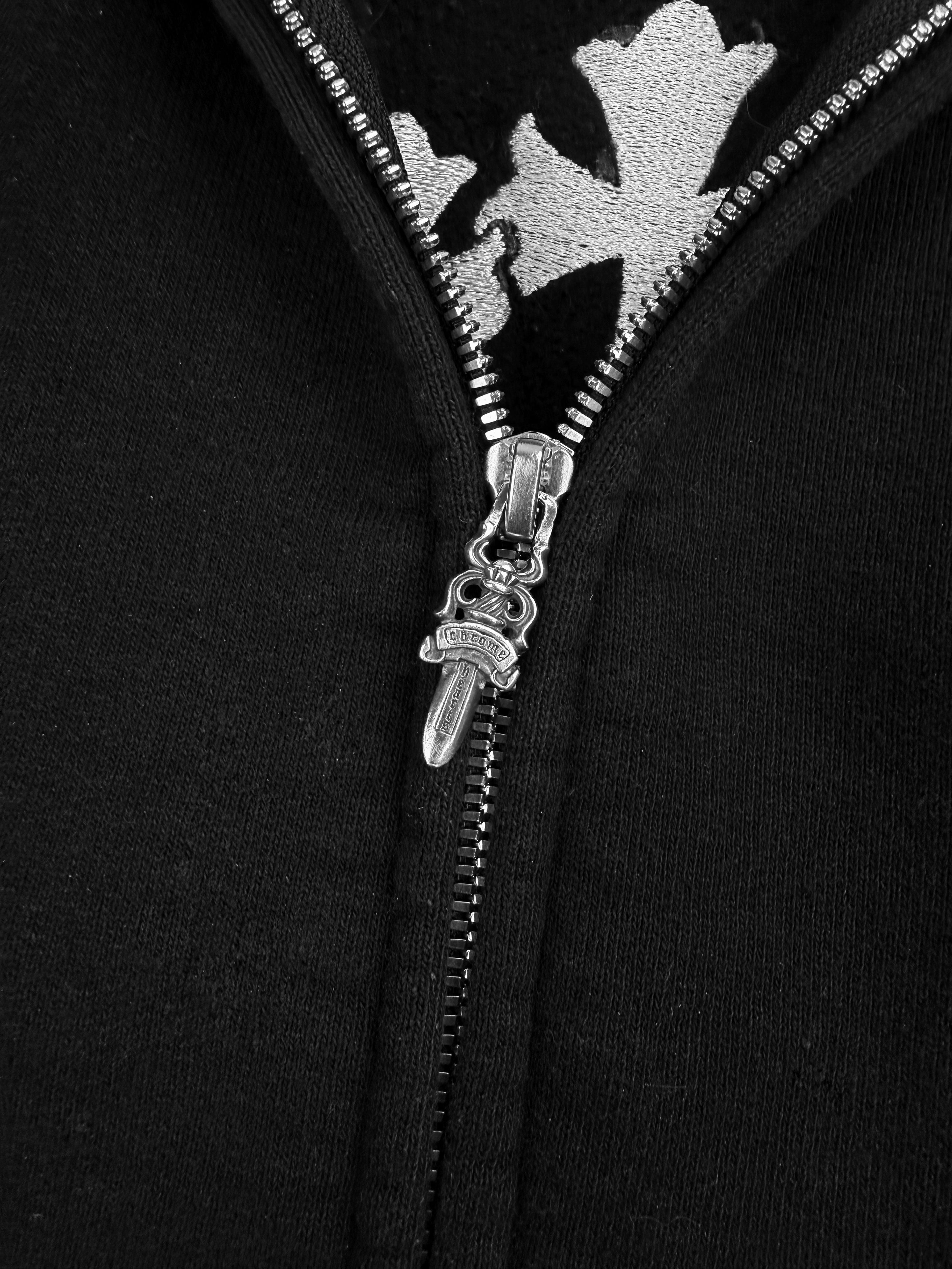 Chrome Hearts ‘Sailin On’ Cemetery Triple Cross Thermal Zip Up Hoodie