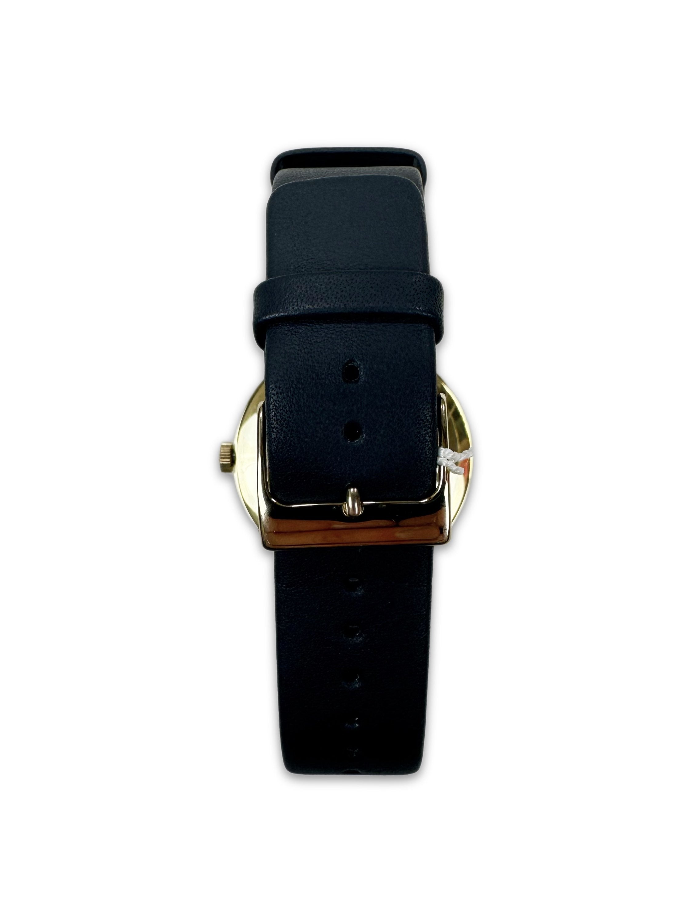 90s Issey Miyake by Hiro Iwaska Leather Band White Face Wrist Watch