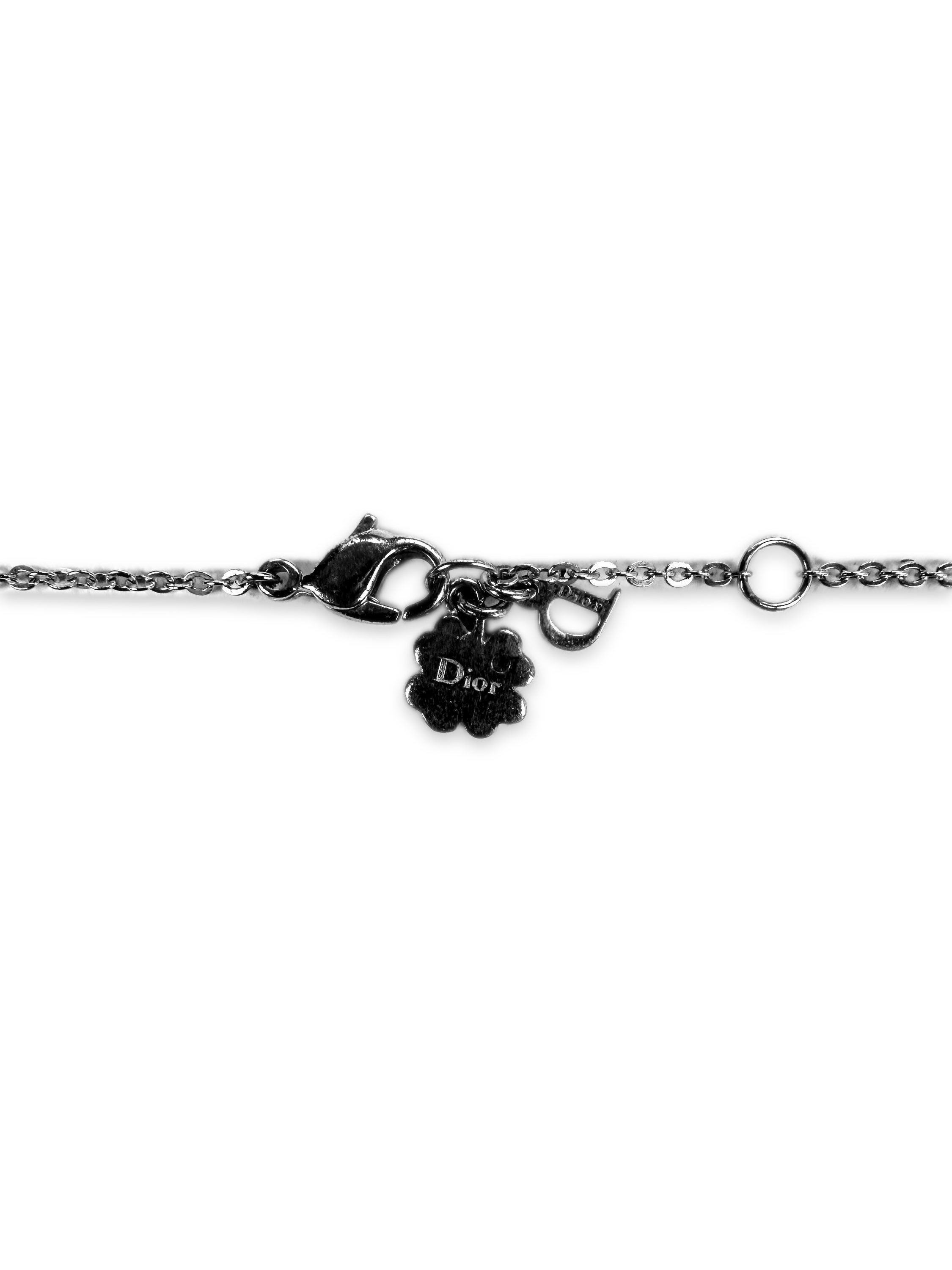 00s Dior Star Motif Silver Necklace
