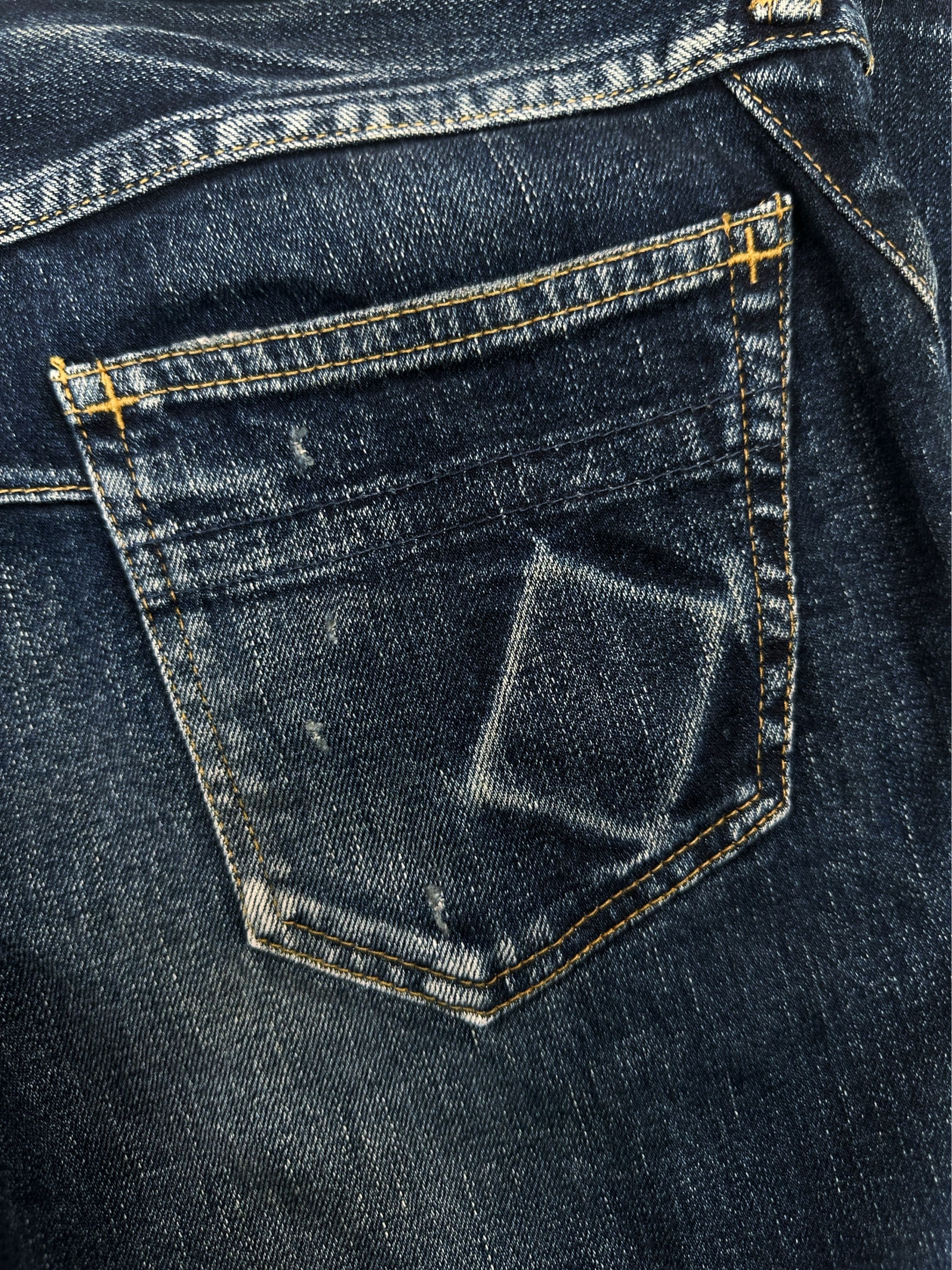 Number (N)ine Blue Wash Darted Distressed Denim