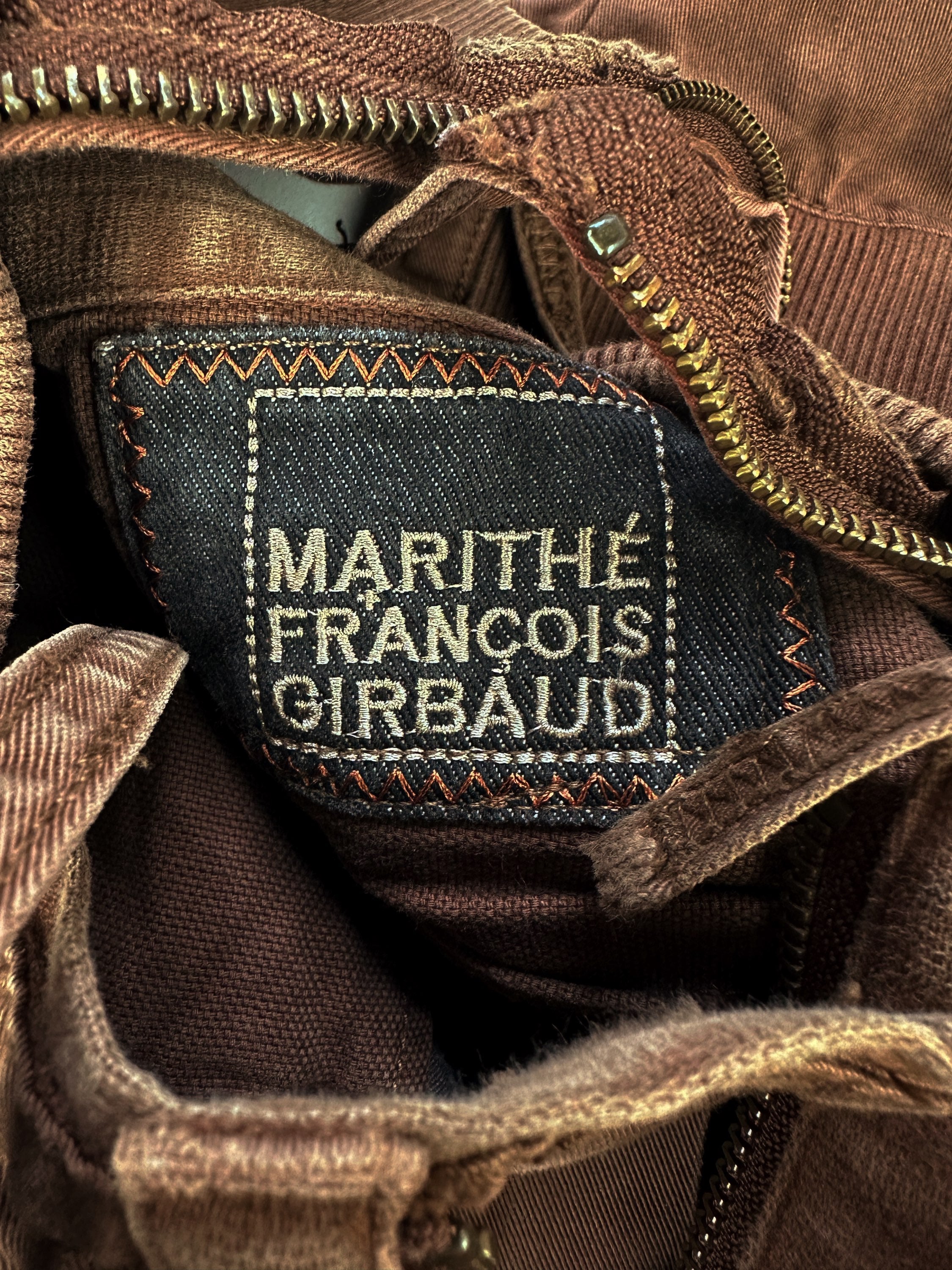 00s Marithe Francois Girbaud ‘Geometric’ Corduroy Cargo Pants