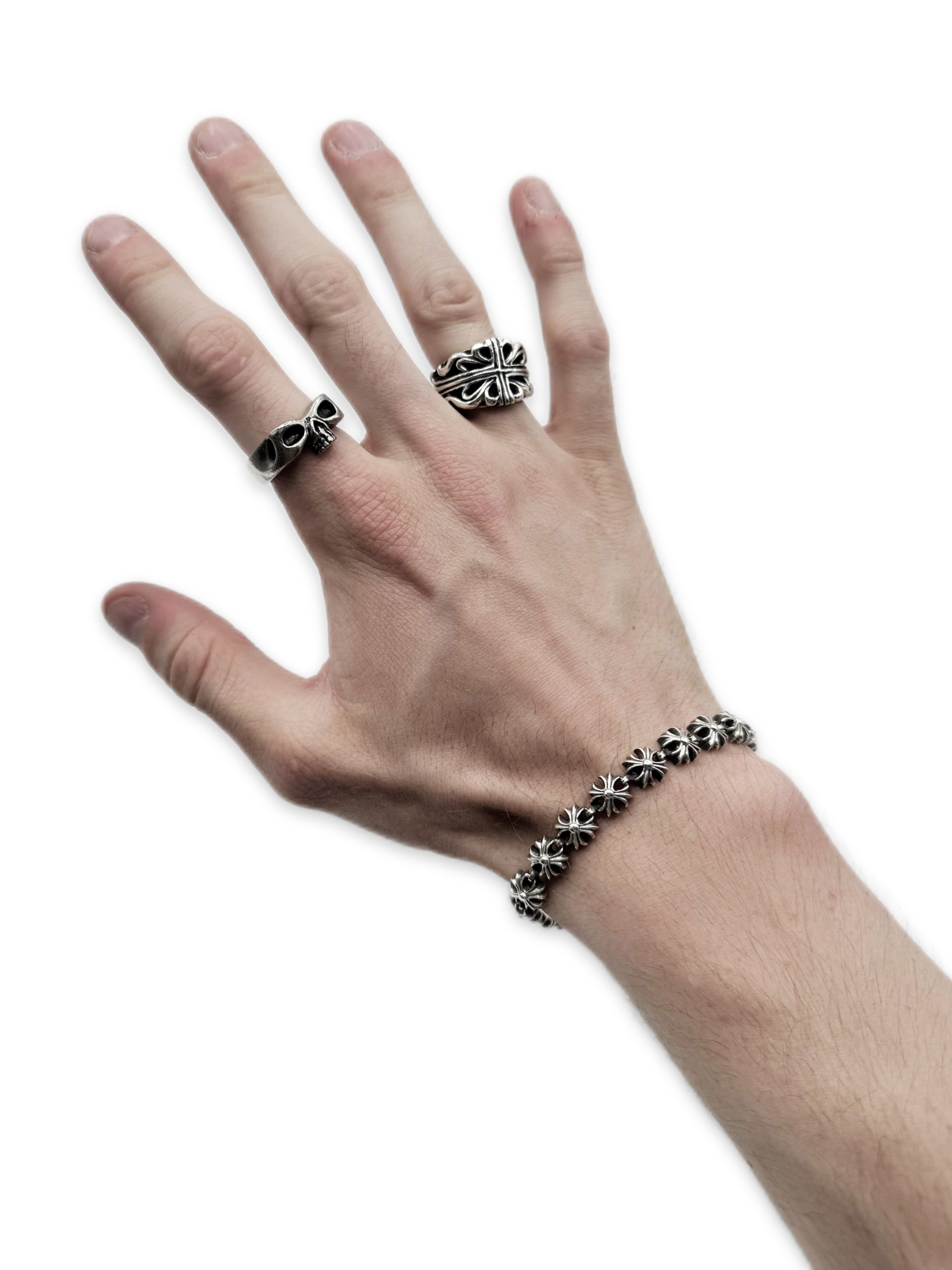 Chrome Hearts Mini Plus Cut Out .925 Silver Bracelet