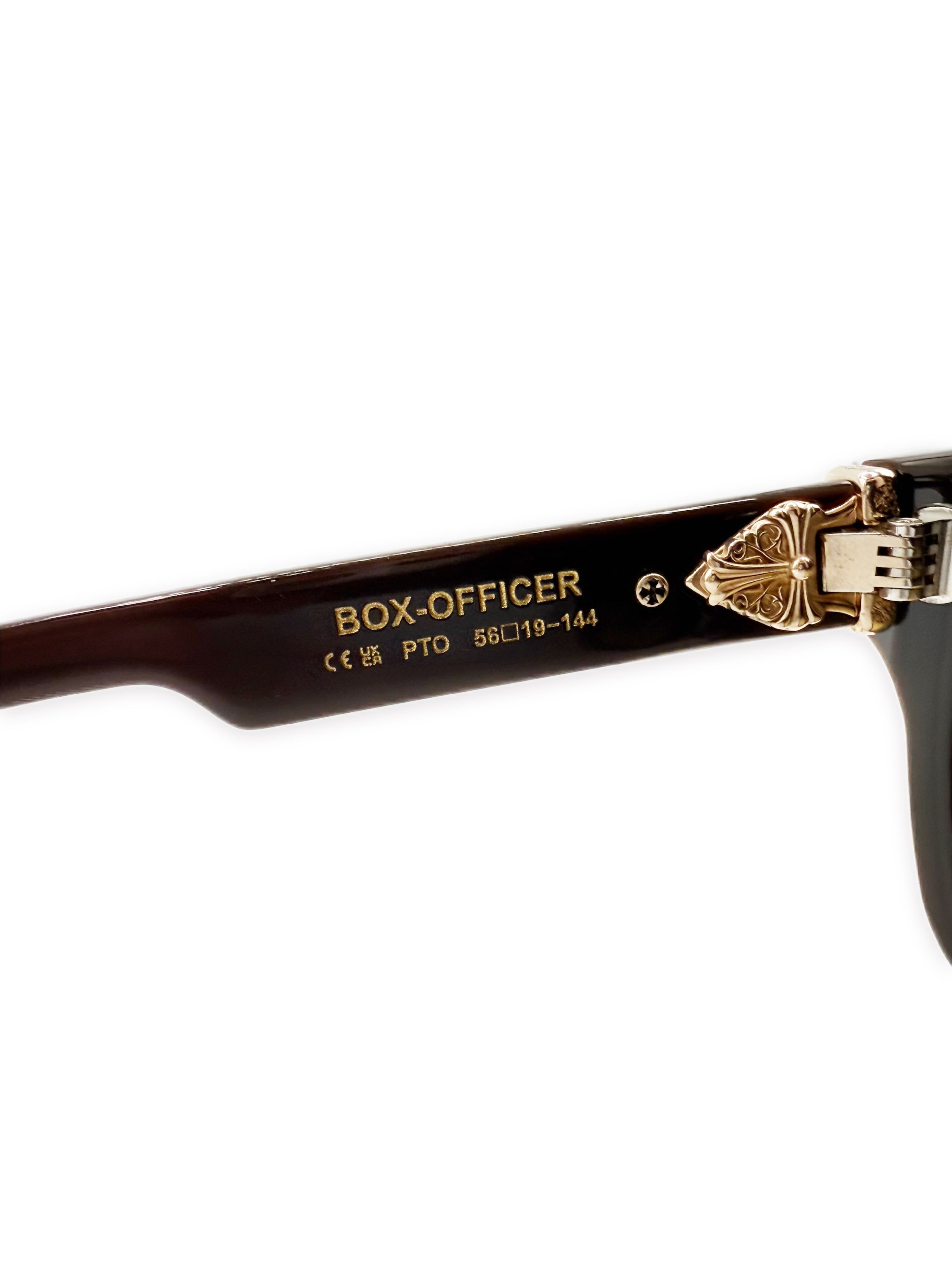 Chrome Hearts 22k Gold ‘Box Officer’ Wayfarer Dagger Sunglasses