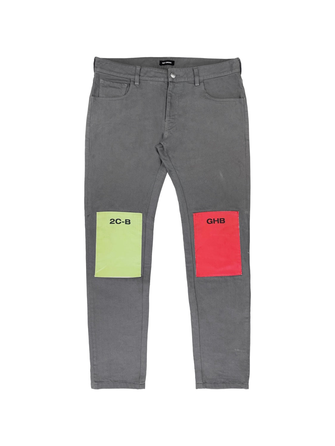 FW18 RAF SIMONS “DRUGS” 2C-B GHB PATCHWORK DENIM | ArchiveThreads