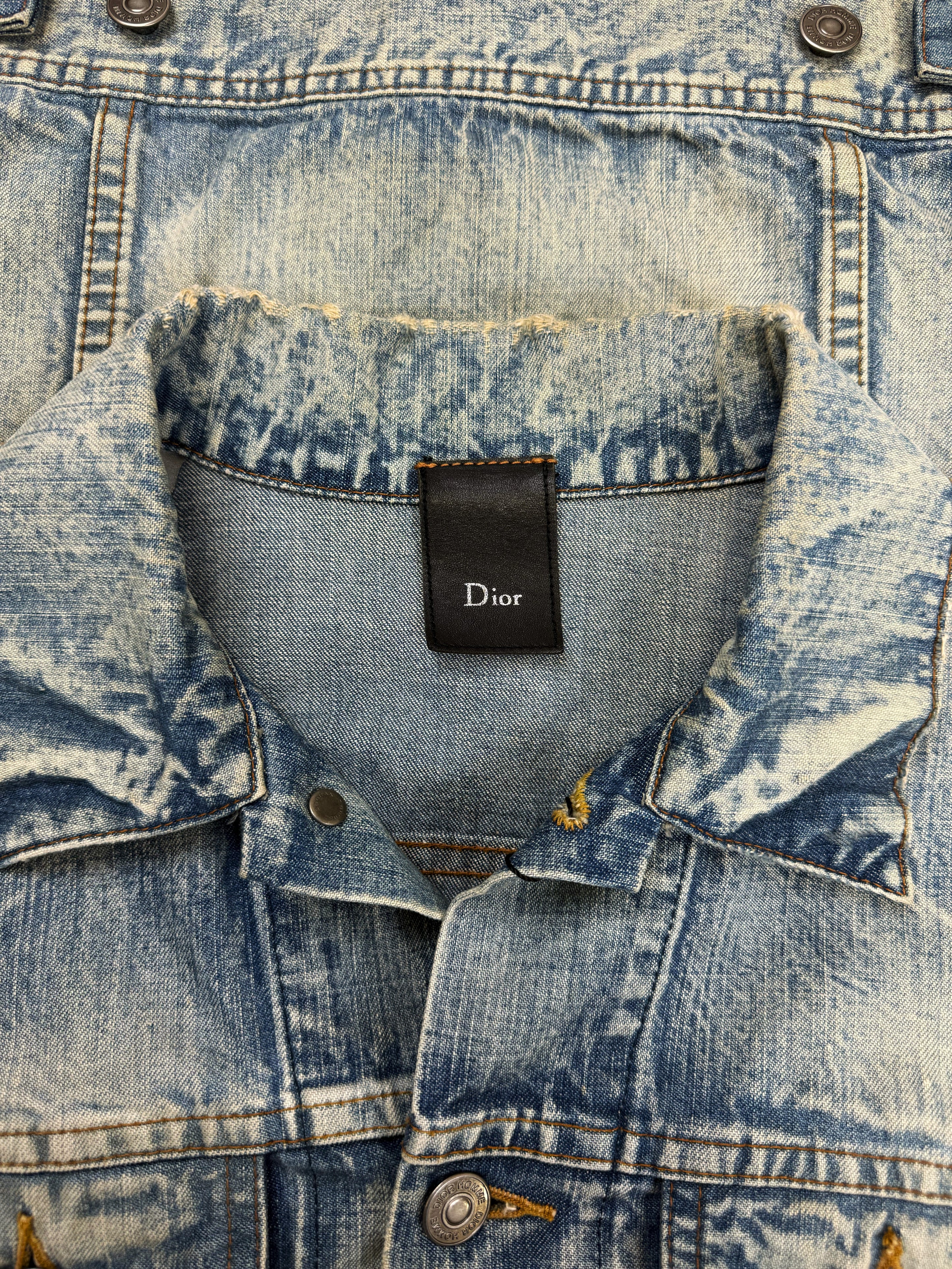 SS11 Dior Homme KVA Bleach Darted Slim Cut Denim Jacket