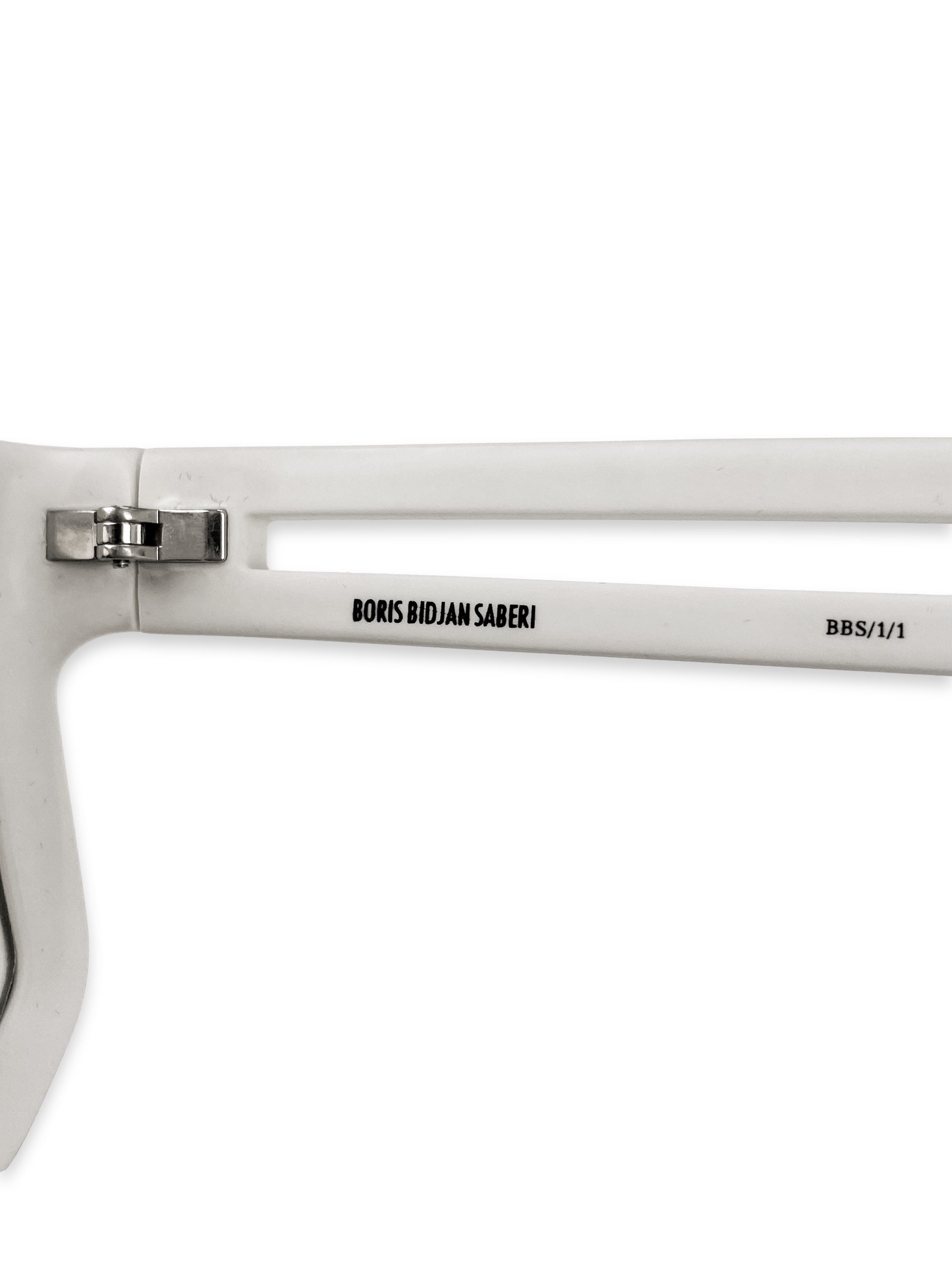 Boris Bidjan Sibran x Linda Farrow Cutout White Sunglasses