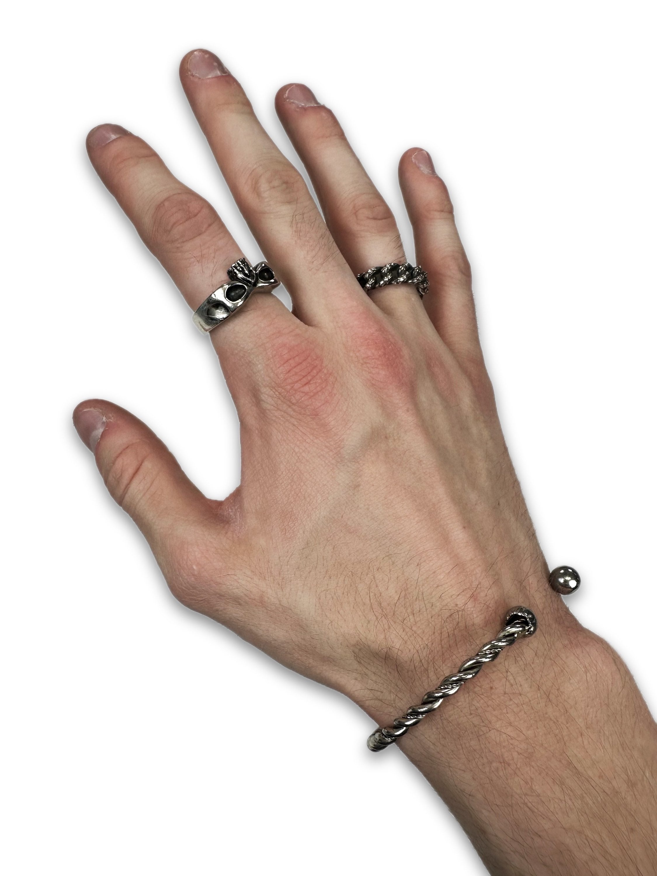 Chrome Hearts ‘Extra Fancy’ Chainlink Cross .925 Silver Ring