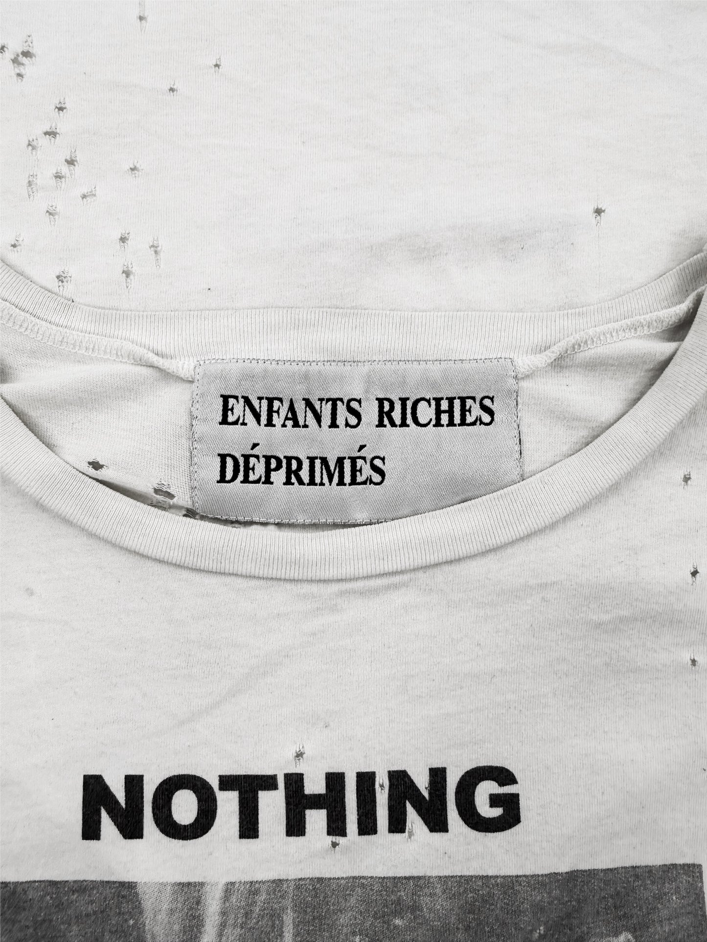 SS16 Enfants Riches Deprimes ‘Nothing Special’ Hand Distressed T-Shirt