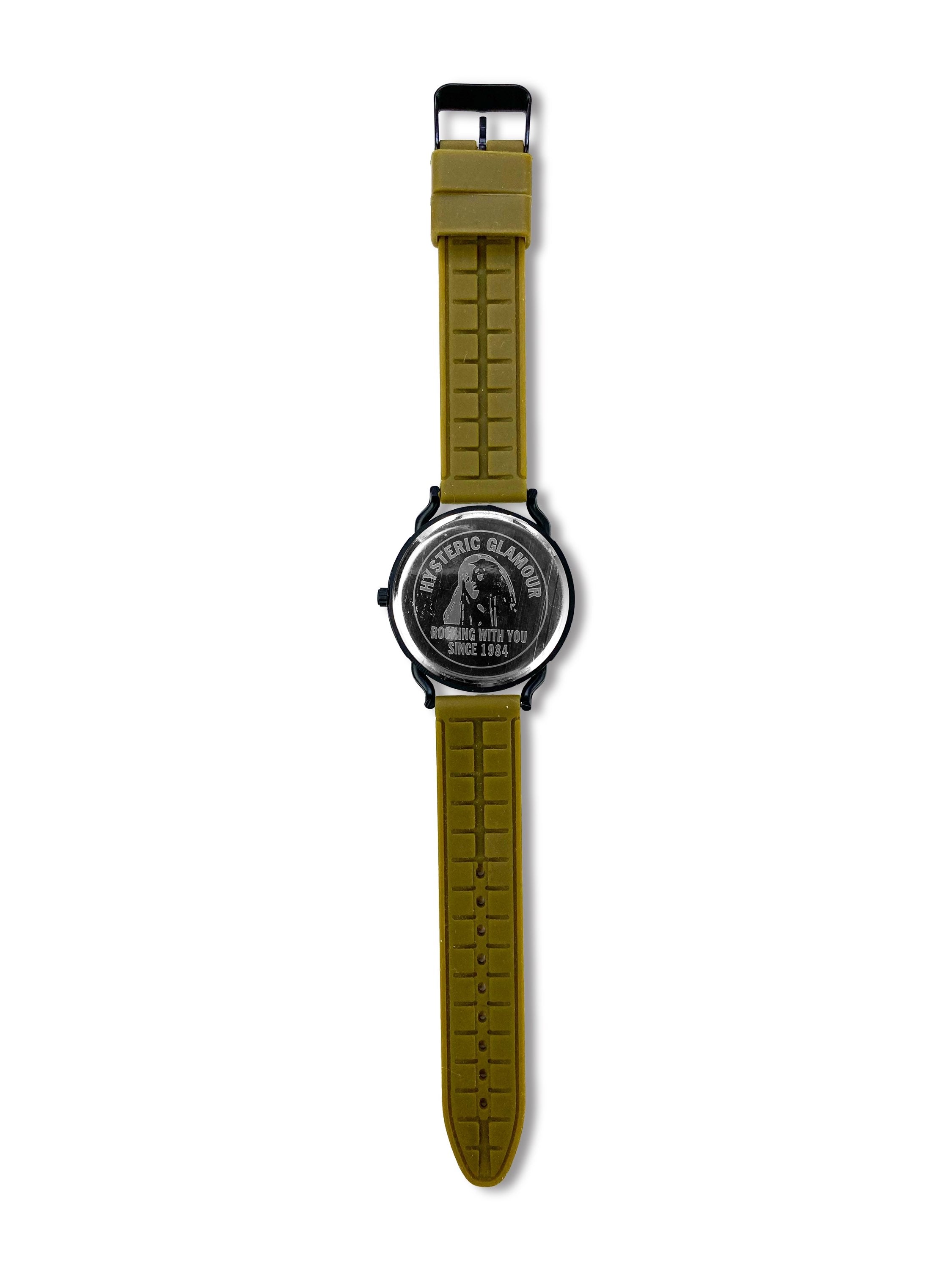 Hysteric Glamour Olive Green ‘Show Girl’ Metallic Watch