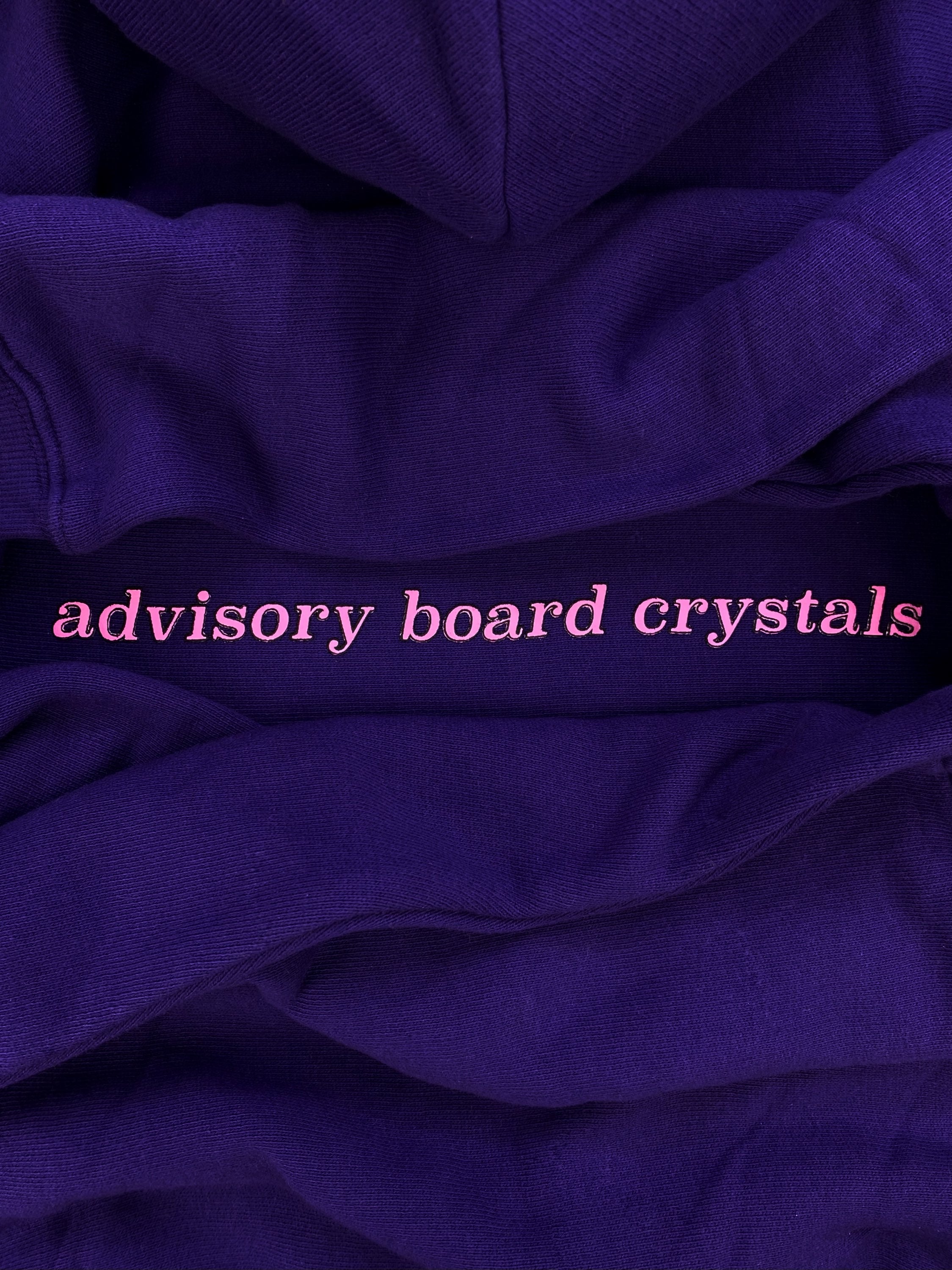AW21 Advisory Board Crystals ‘Get Rich’ Purple Bubble Print Hoodie