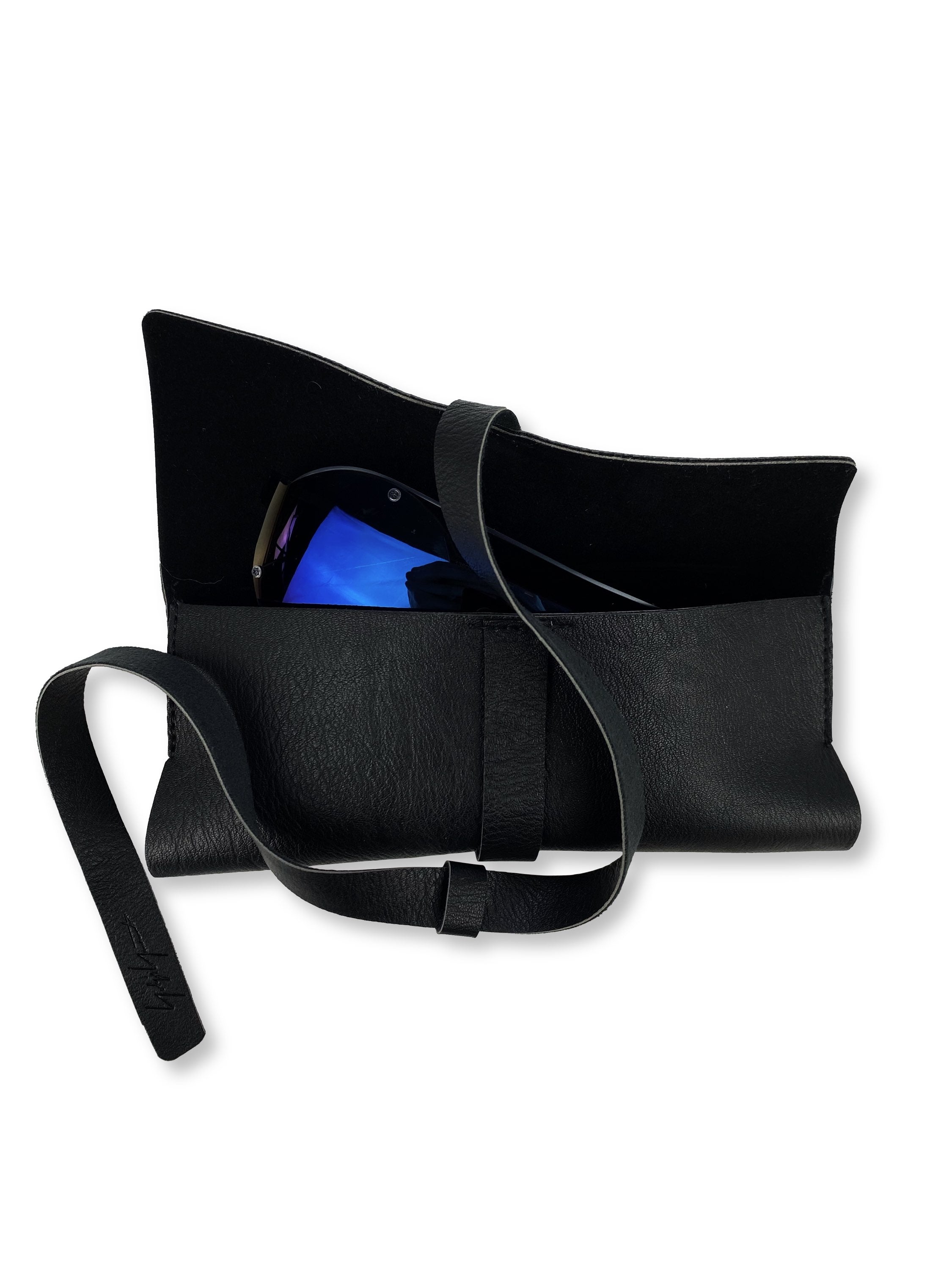Yohji Yamamoto Blue Tint Rounded Cut Out Sunglasses