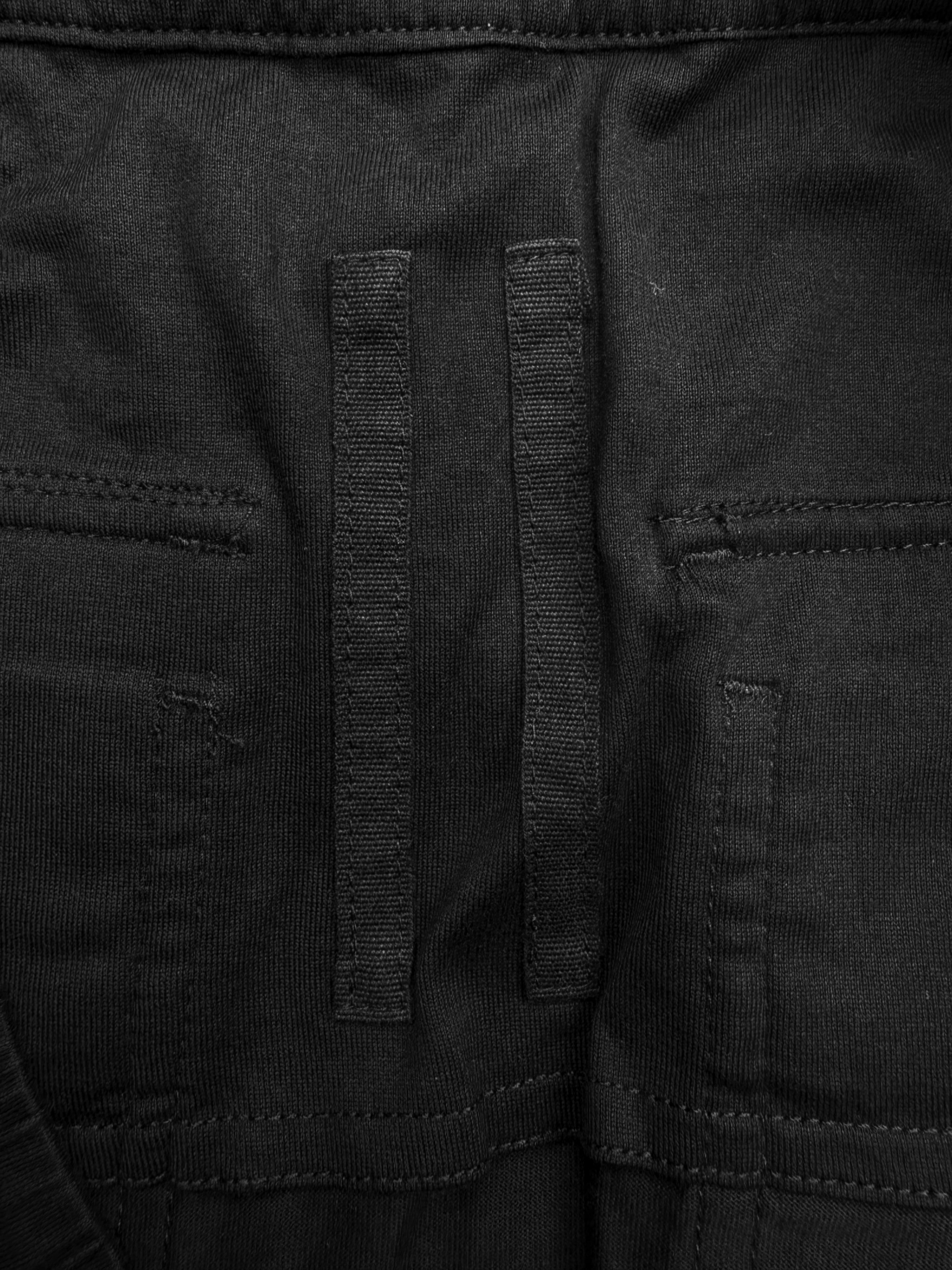 Rick Owens ‘Creatch’ Cargo Black Drop Crotch Shorts