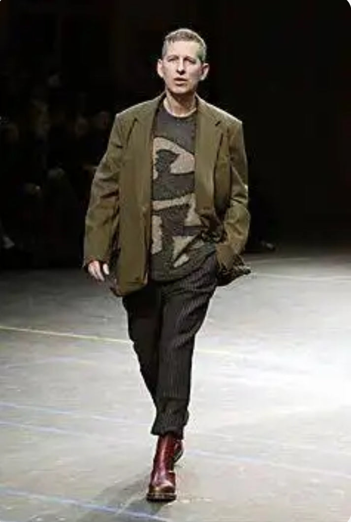 AW04 Yohji Yamamoto Pour Homme Alpaca ‘Burnt’ Knit Sweater