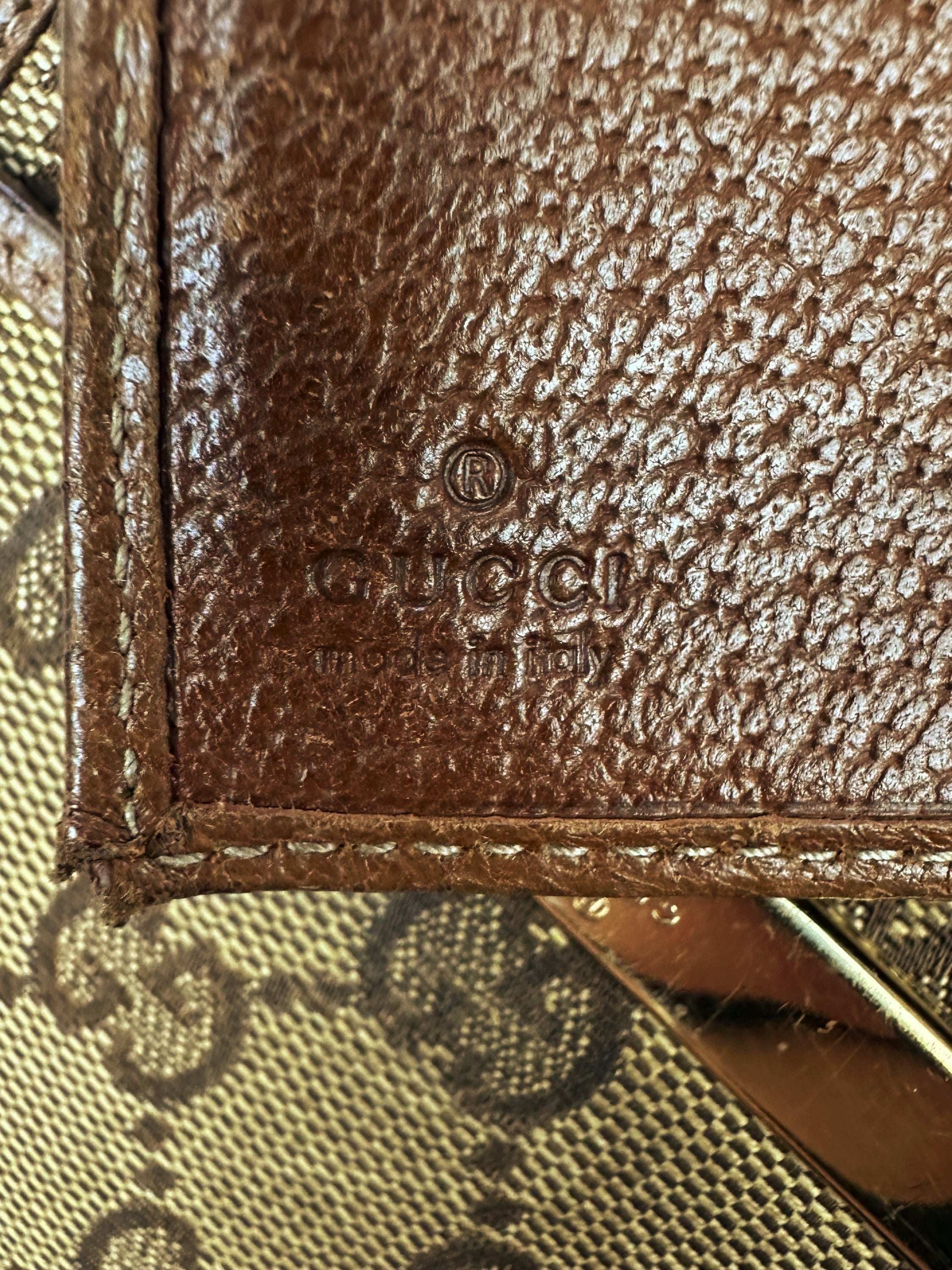 Gucci GG Monogram Tan Bifold Leather Wallet