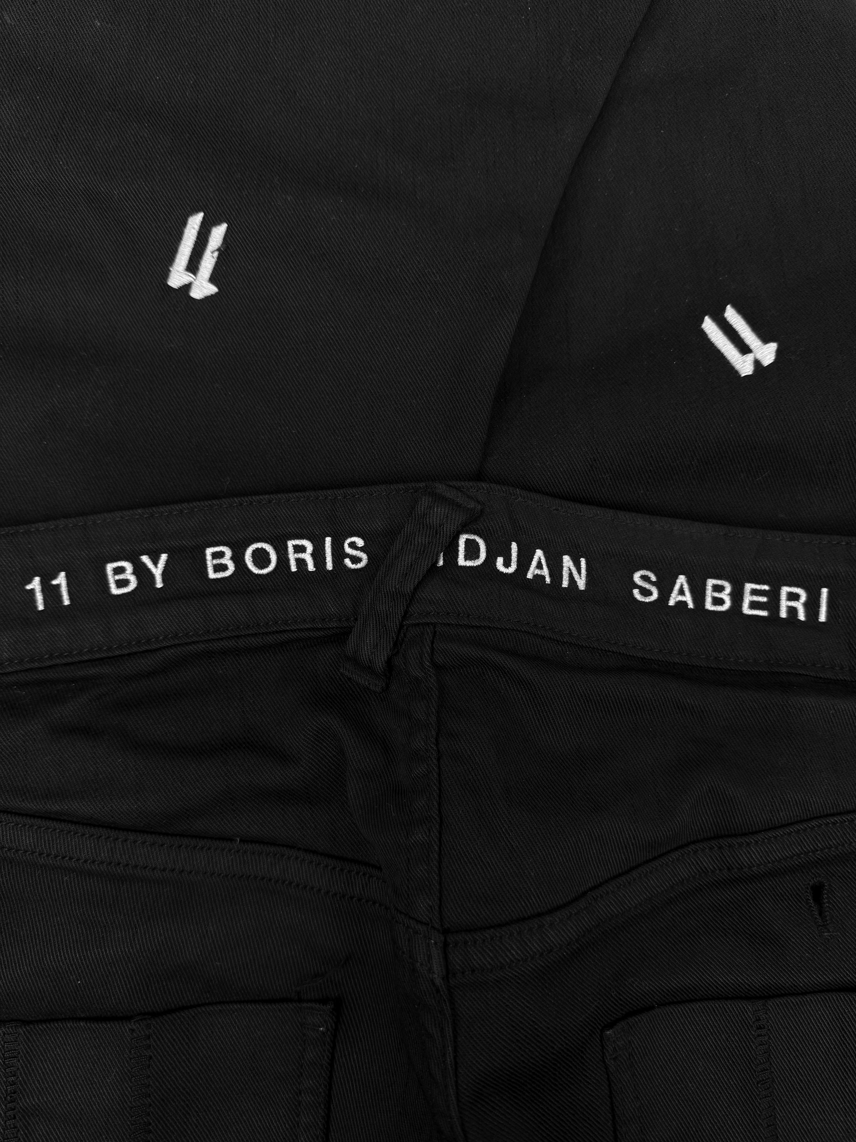 11 by Boris Bidjan Saberi Black ‘J-Cut’ Embroidered Denim
