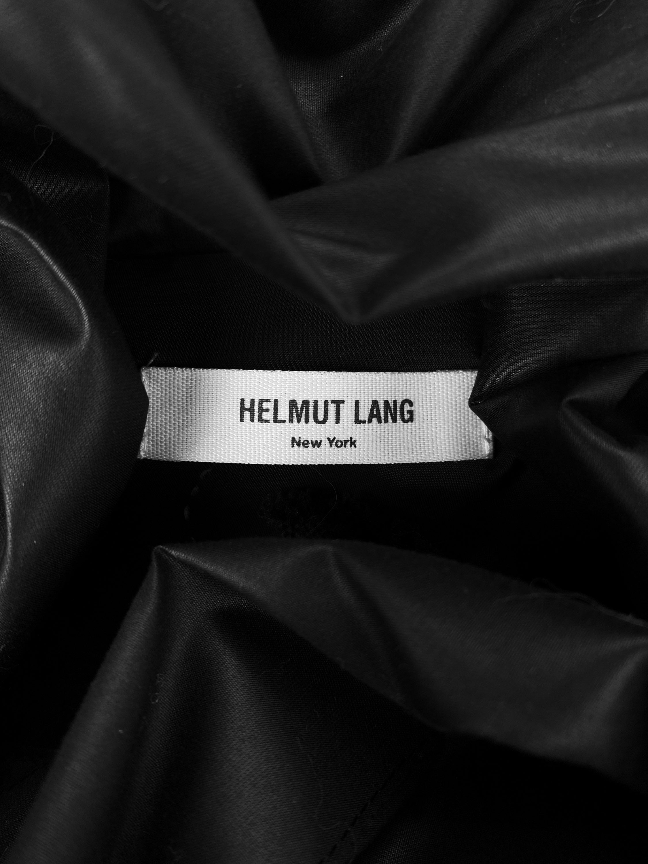 Helmut Lang Black Nylon Full Zip Boxy Jacket