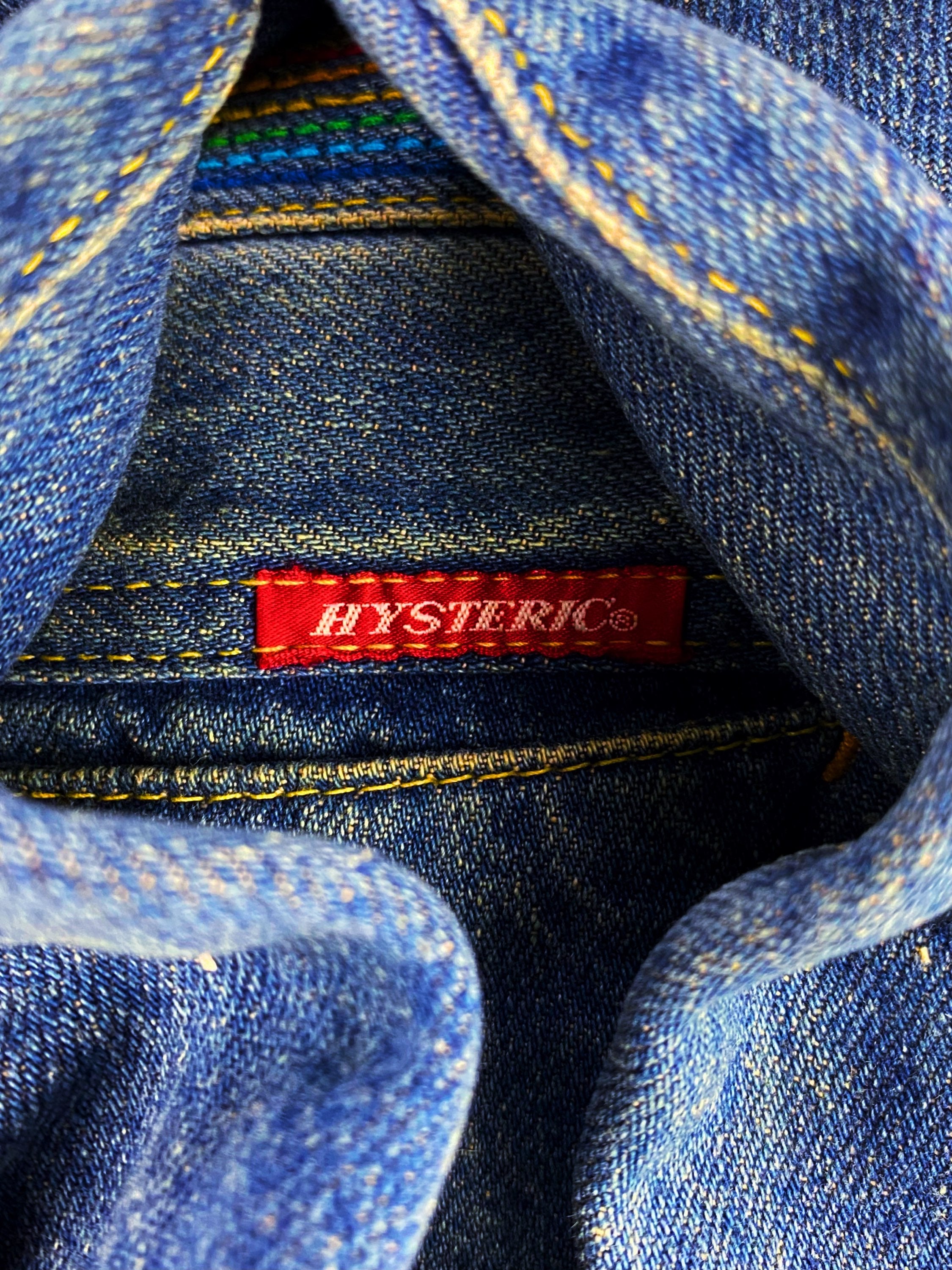 Hysteric Glamour Flared Light Wash Rainbow Denim