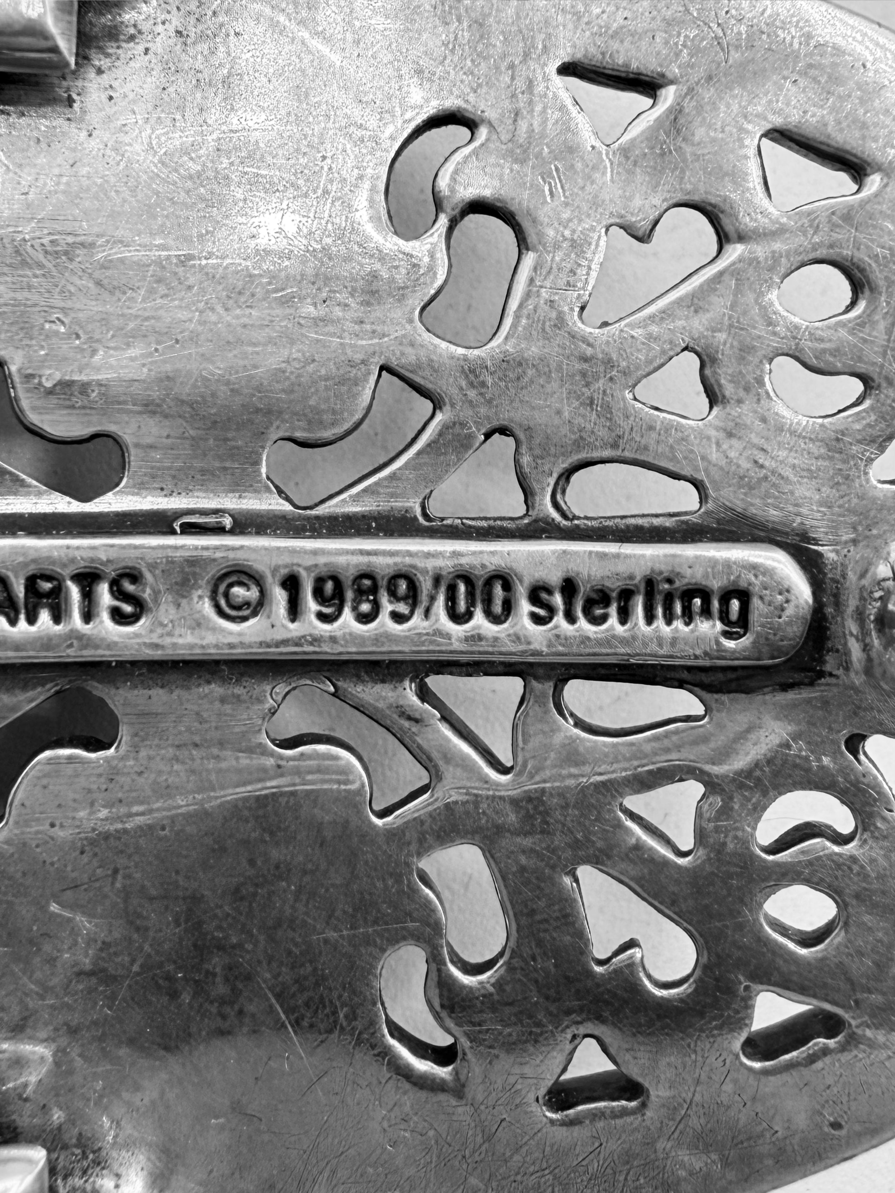 Chrome Hearts 1.5 inch Oval .925 Silver Belt Buckle