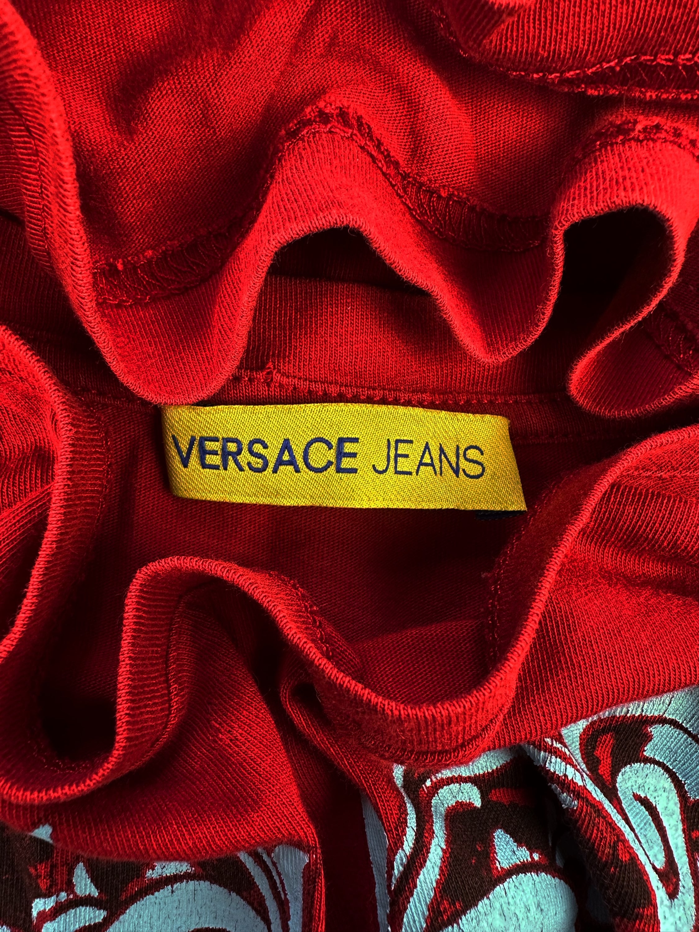 Versace Graphic Cherry Red Logo T-Shirt