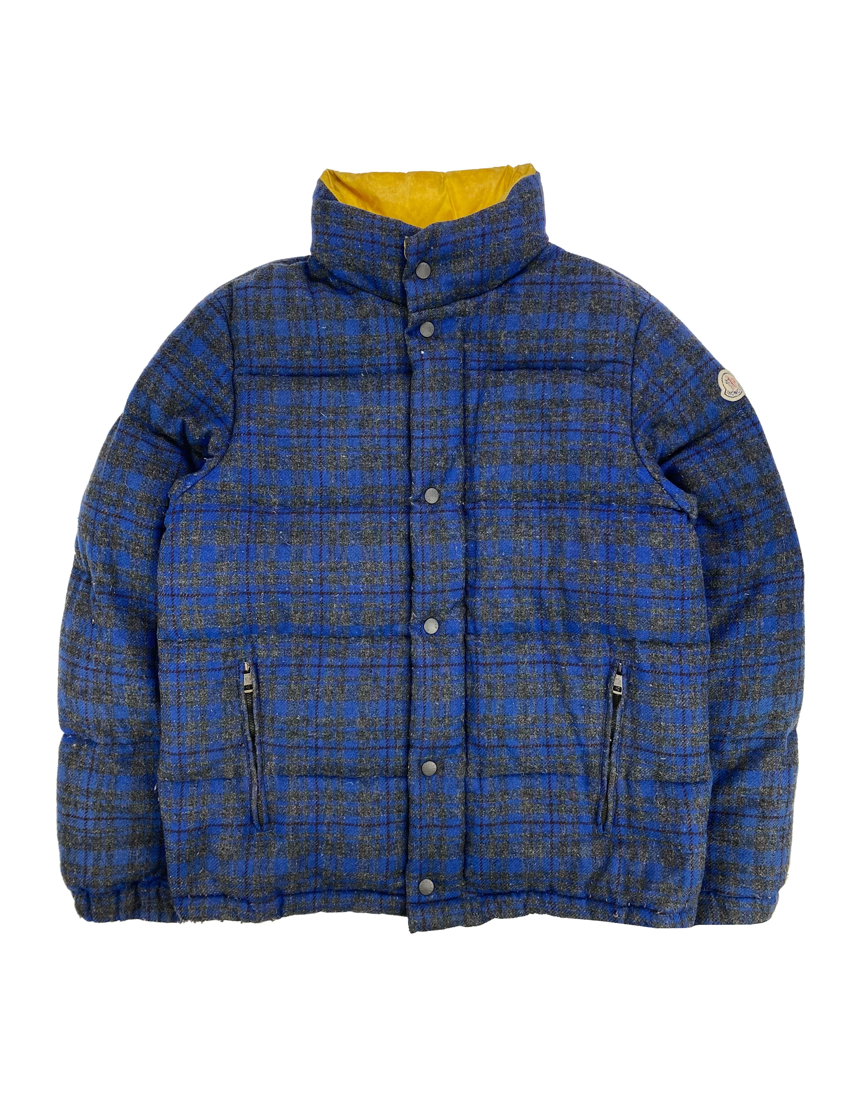 AW05 JUNYA WATANABE X MONCLER PLAID DOWN FILL PUFFER JACKET