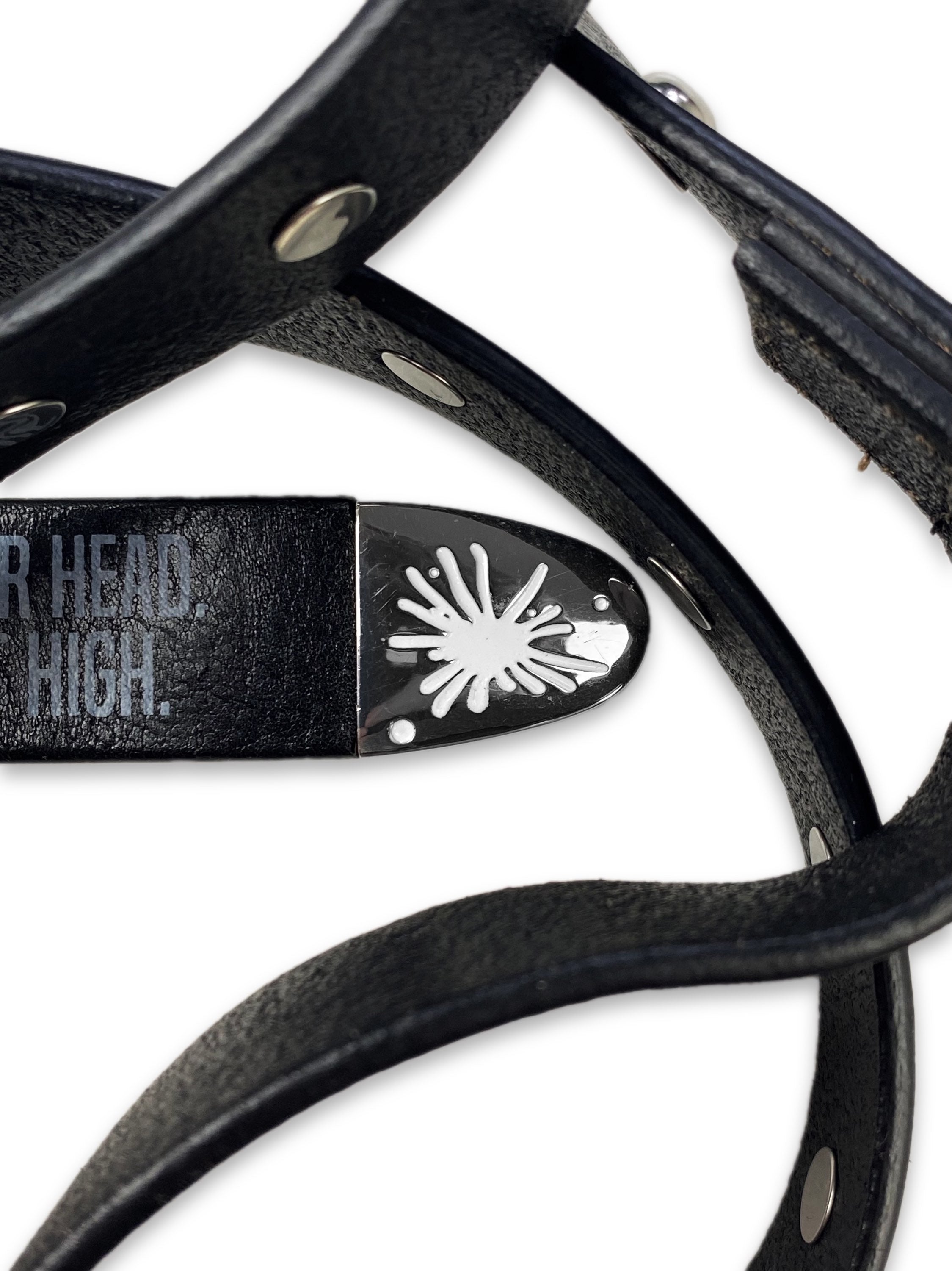 Mihara Yasuhiro ‘Head Up’ Black Leather Double Buckle Belt