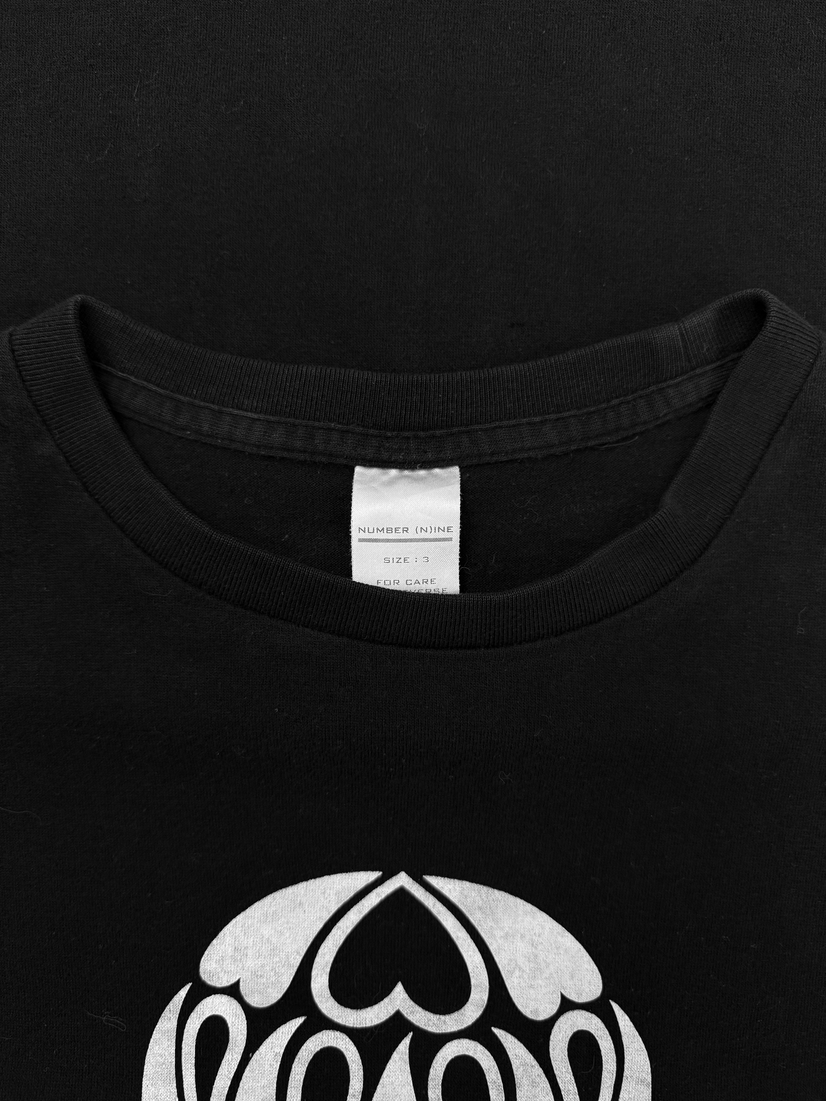2001 Number (N)ine Michelle Addiction Black Skull Graphic T-Shirt